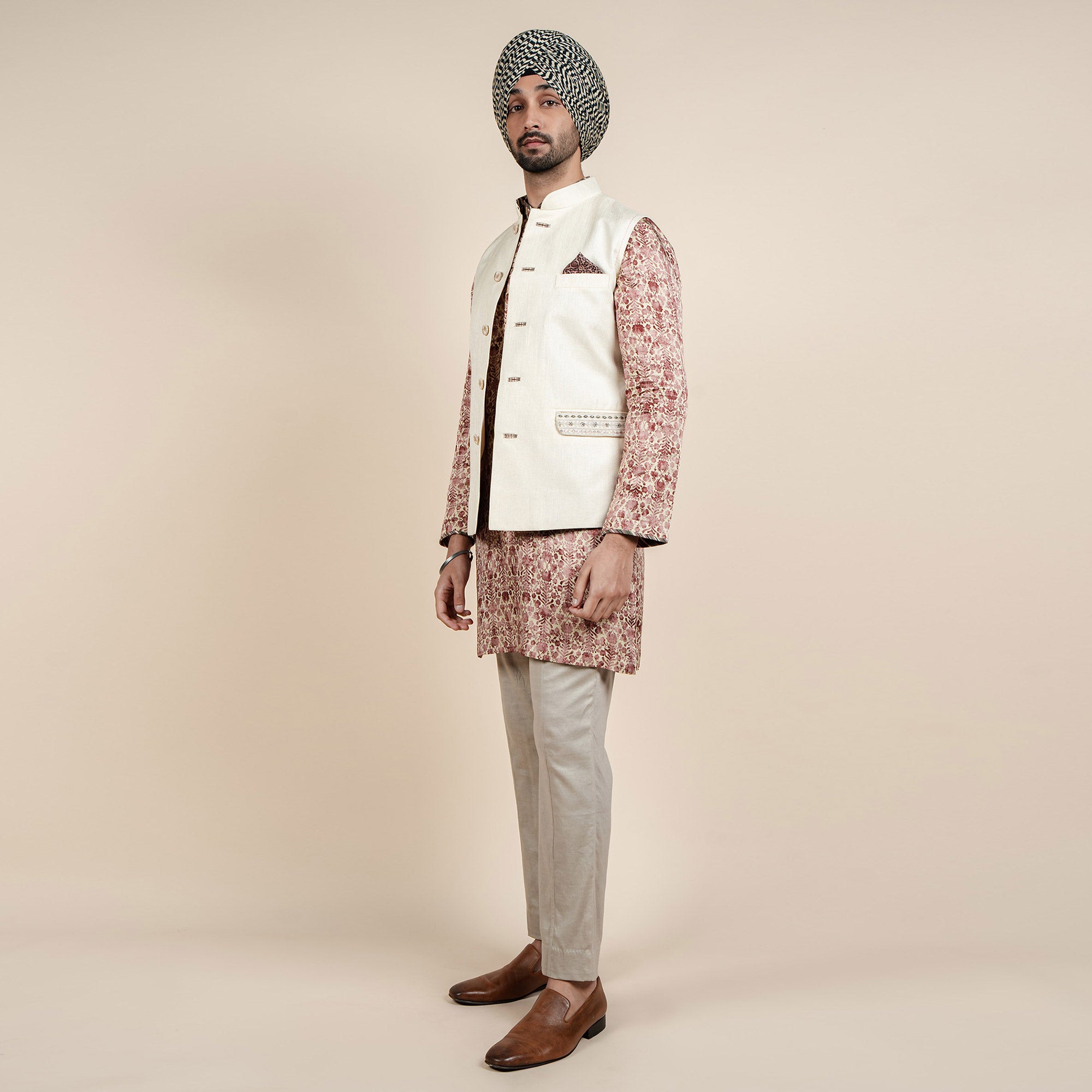 Pearl Ivory Nehru Jacket | CHAR