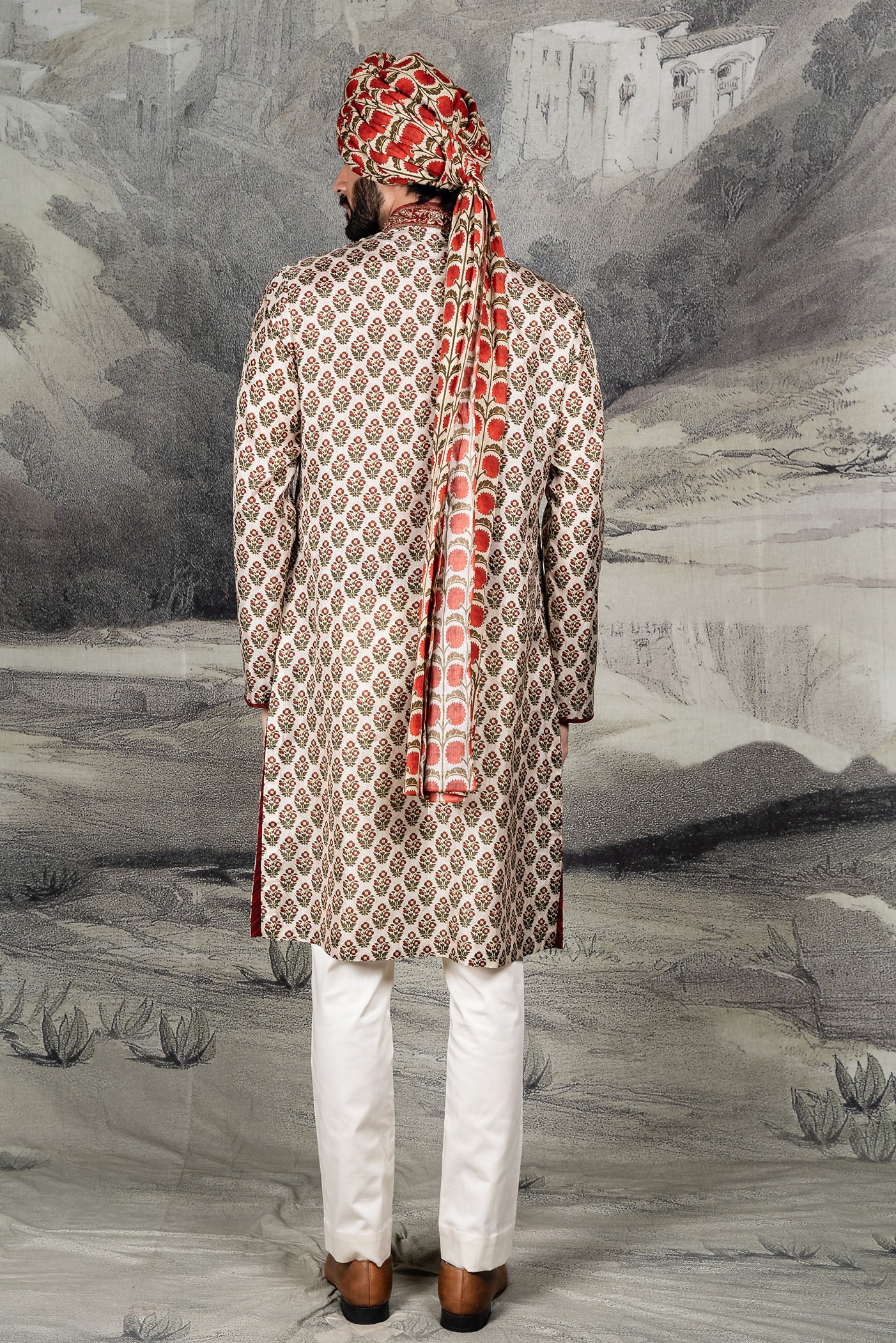 Pearl Ivory - Red Kurta Set | BARODA