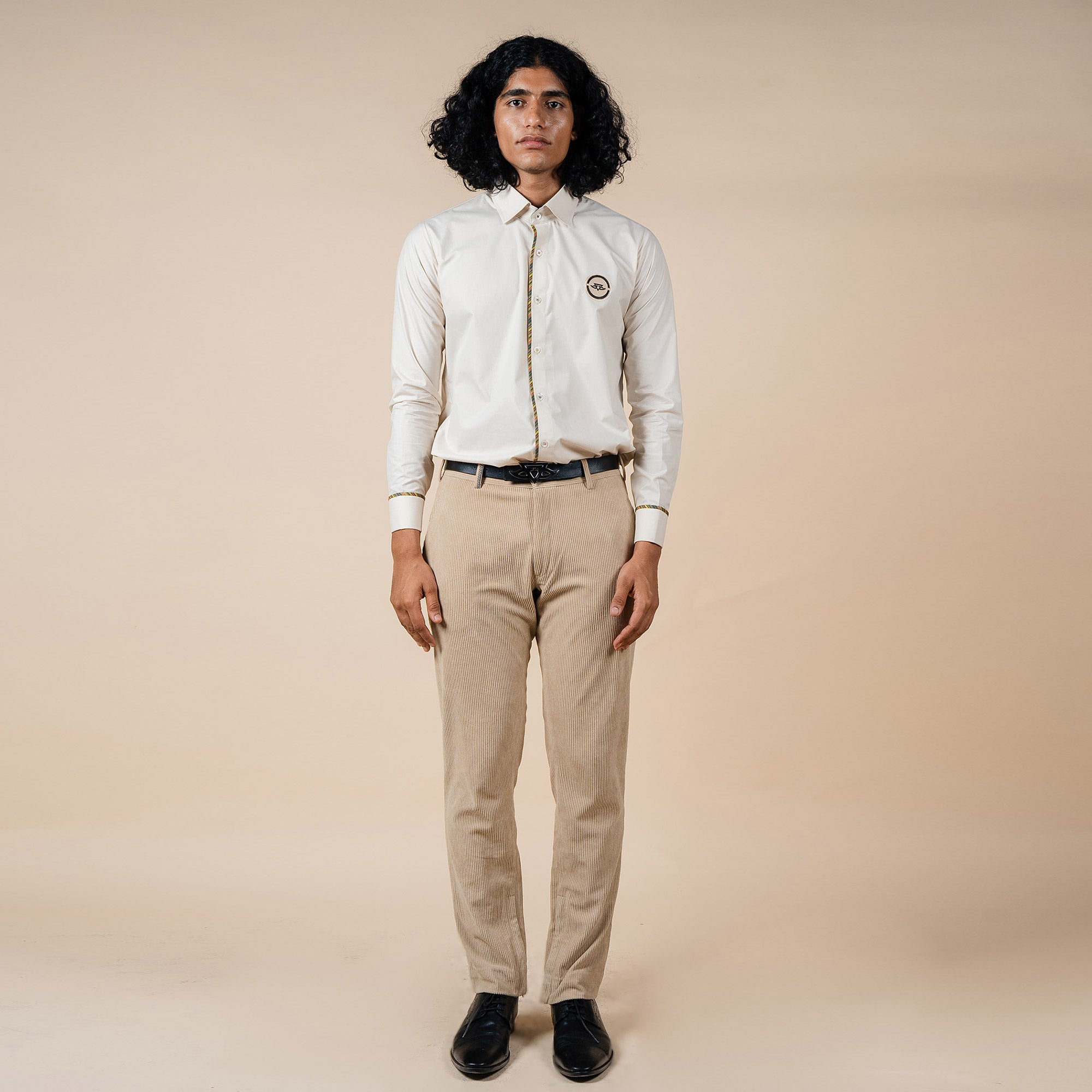 Pearl Ivory Single Piping Phoenix Shirt | PANJ