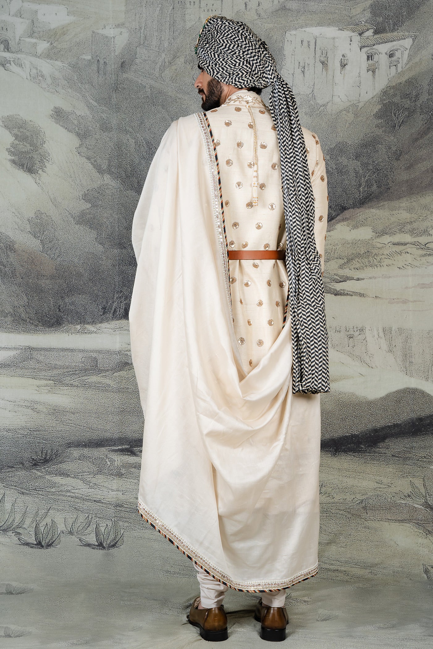 Pearl Ivory Stole | BARODA