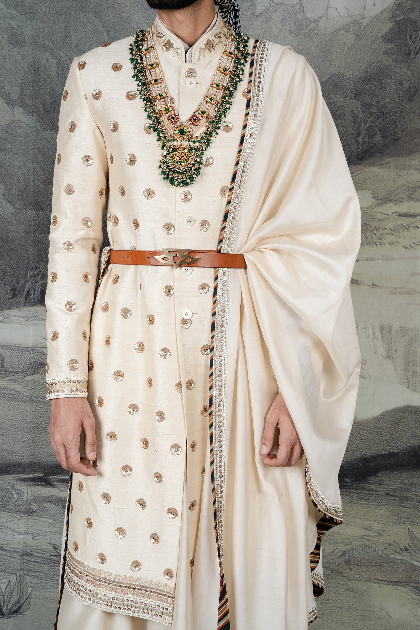 Pearl Ivory Stole | BARODA