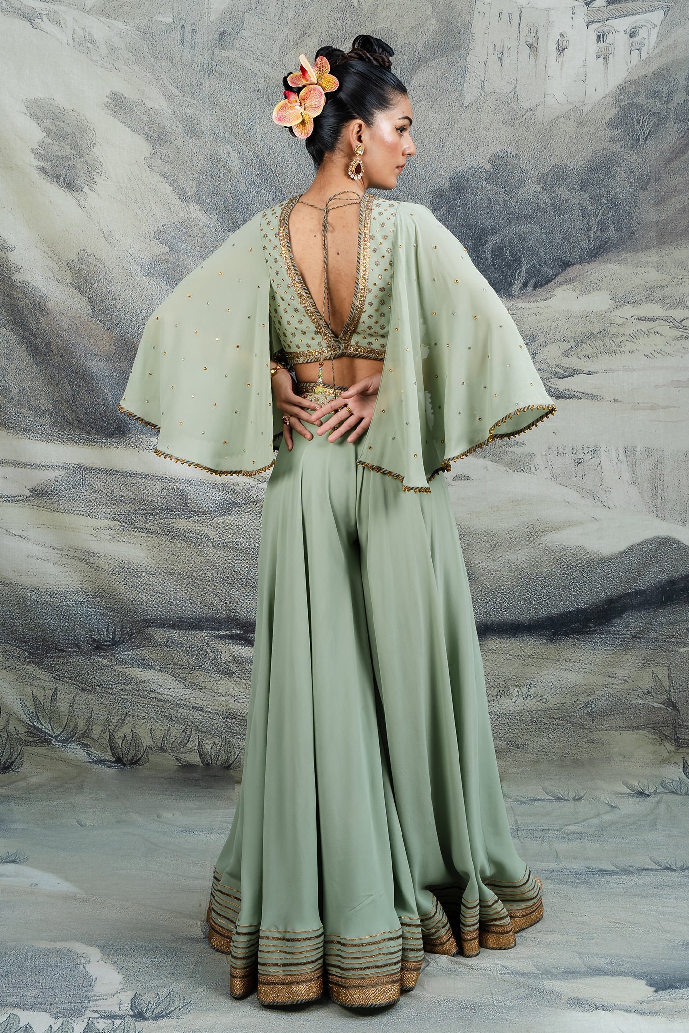 Pistachio Green Sharara Set | BARODA