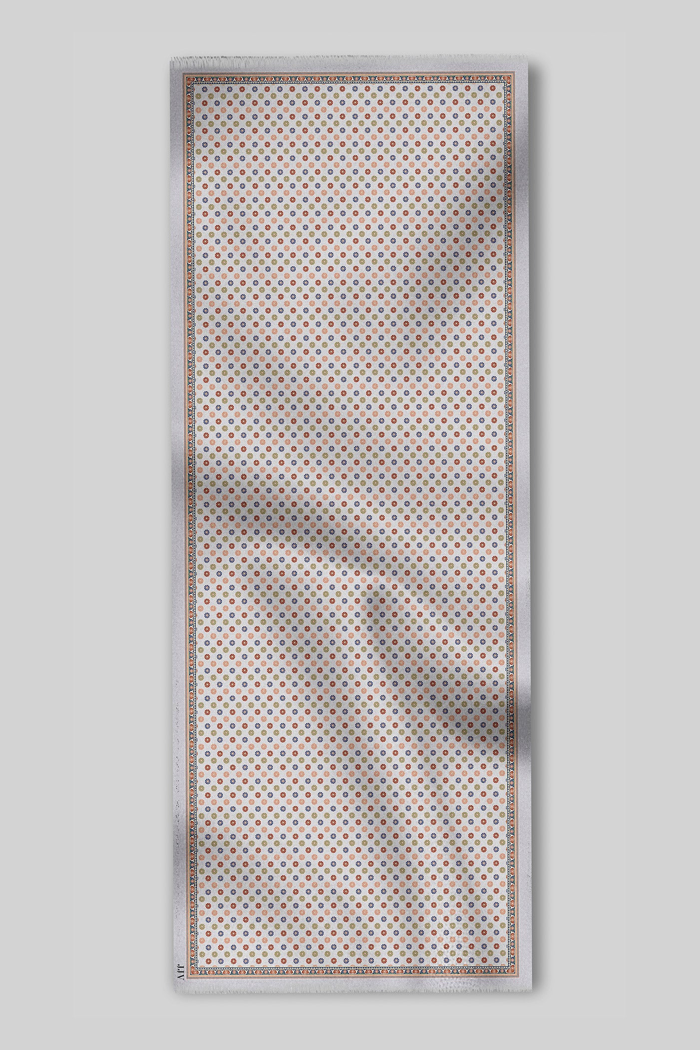 Powder Blue Printed Scarf