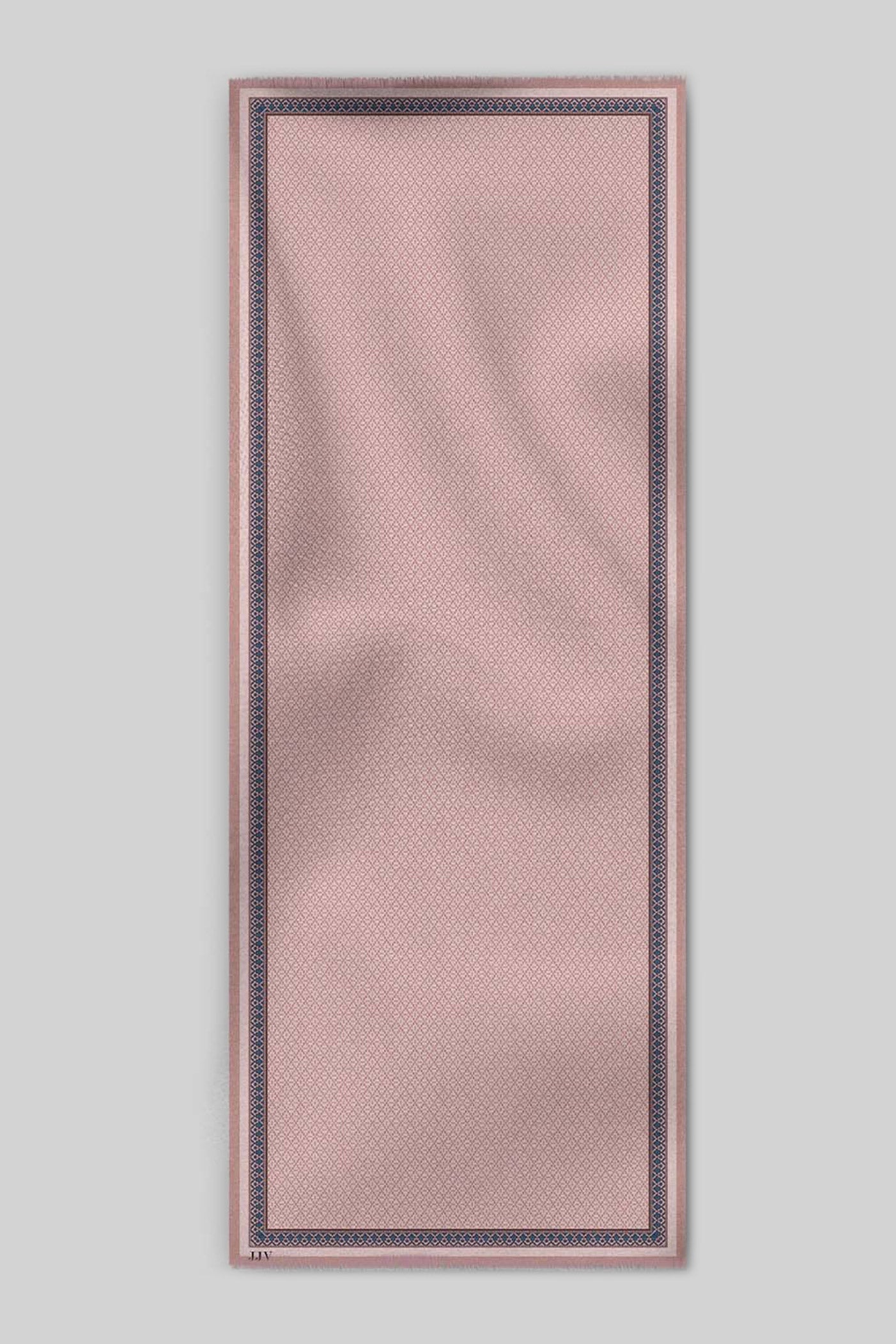 Powder Pink Printed Woollen Scarf