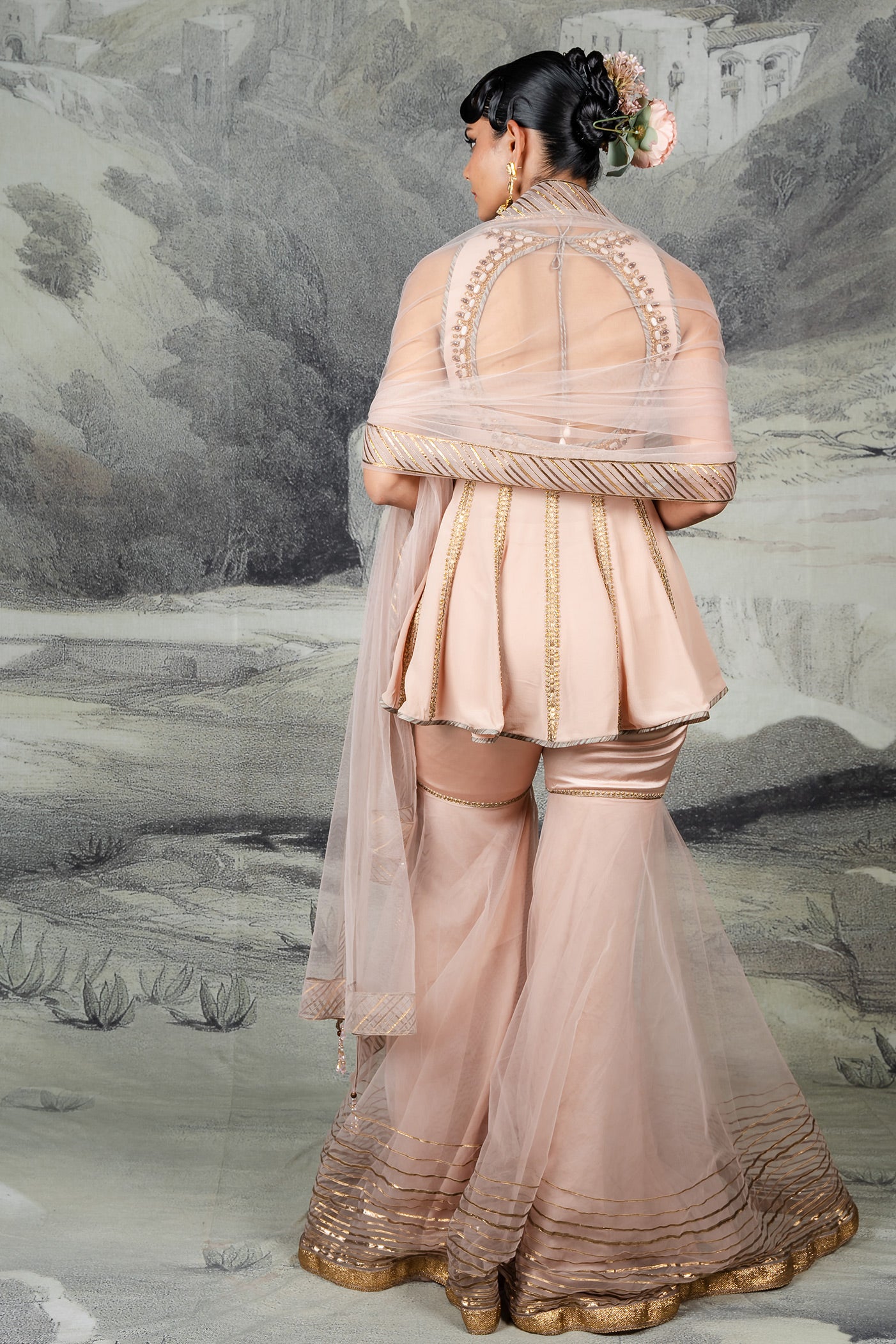 Powder Pink Sharara Set | BARODA