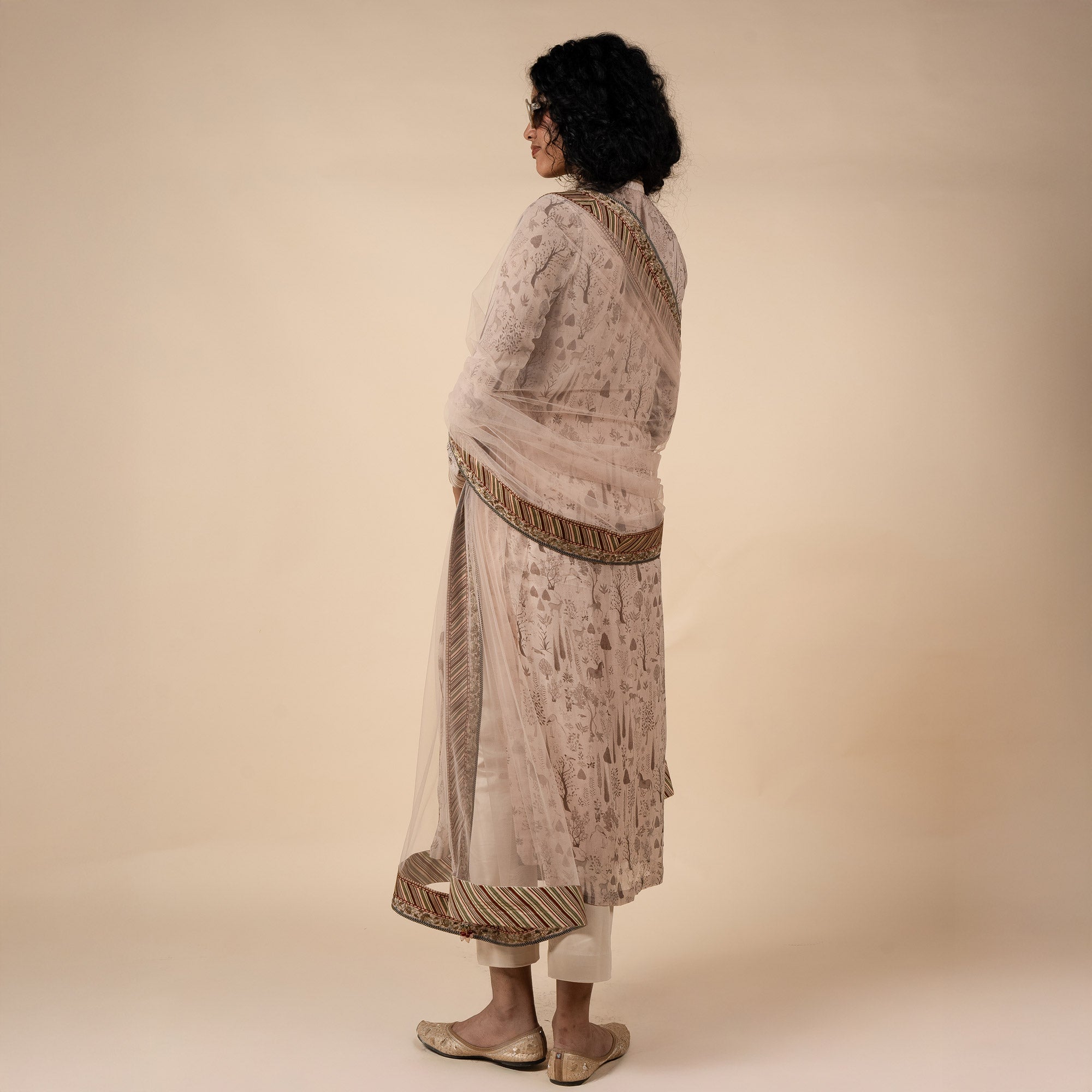 Powder Pink Tulle Stole | PANJ