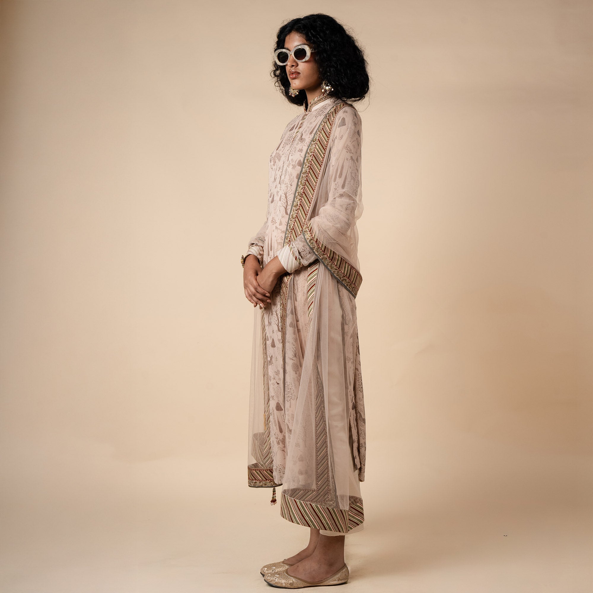 Powder Pink Tulle Stole | PANJ