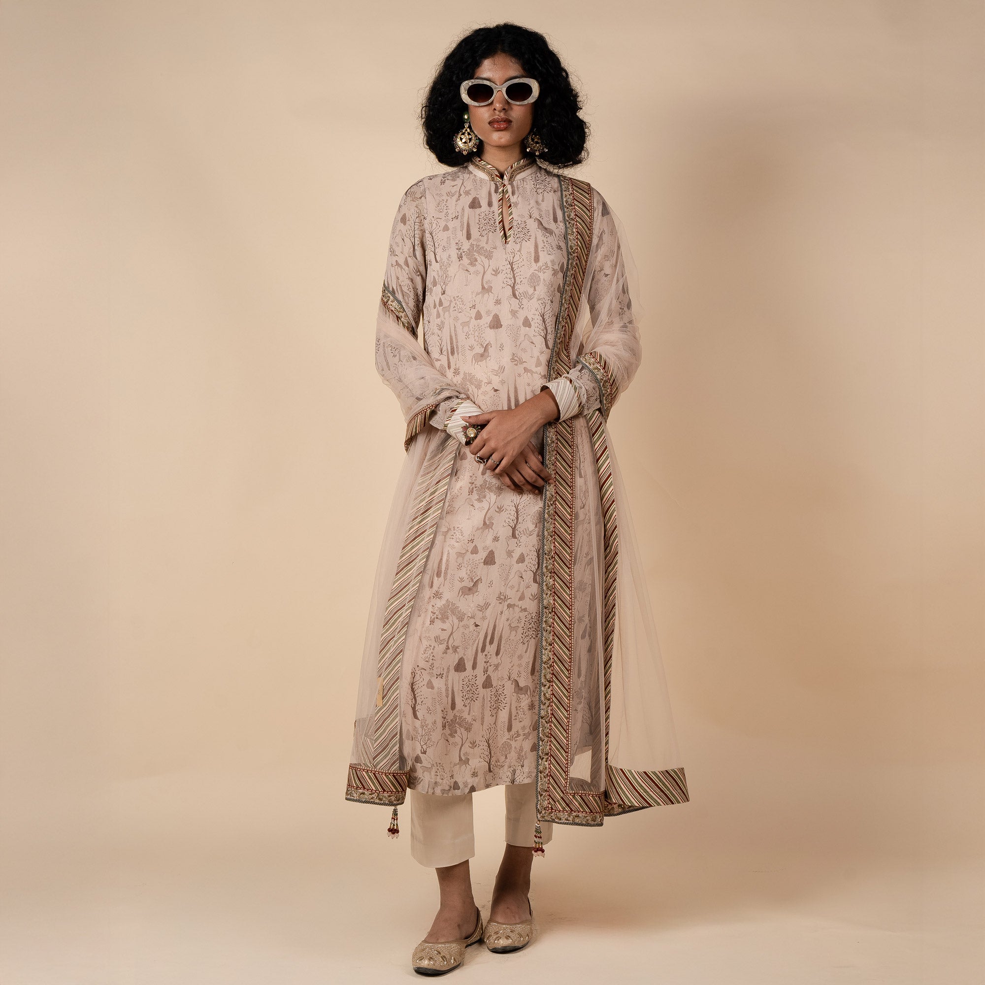 Powder Pink Tulle Stole | PANJ