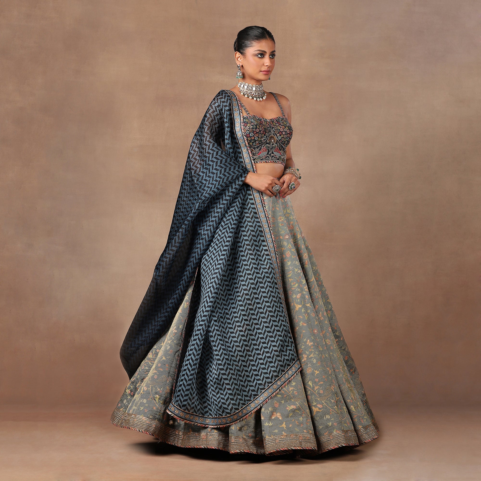 Powder Blue Skirt Set | MURAQQA