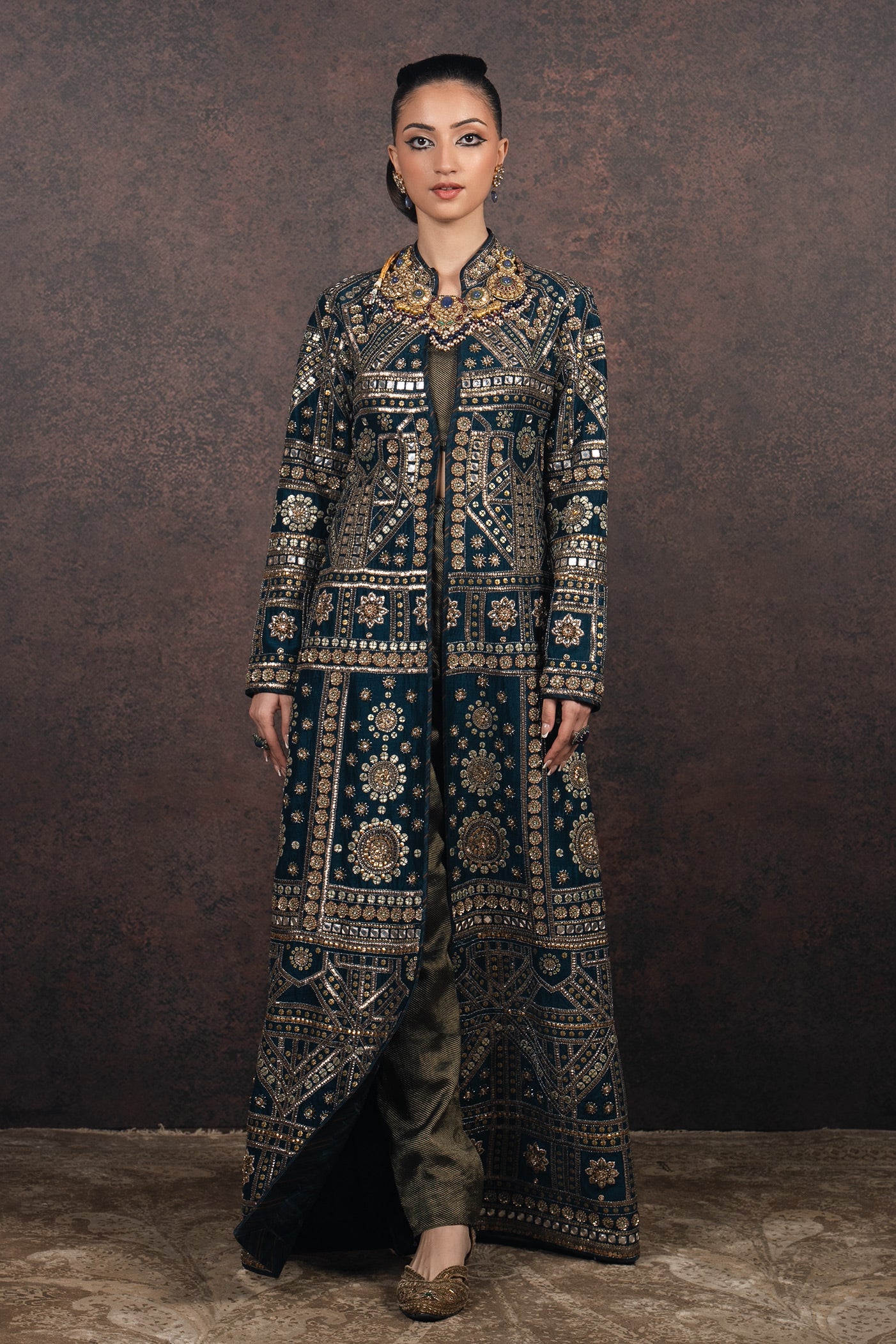 Prussian Blue Jacket Set | MURAQQA