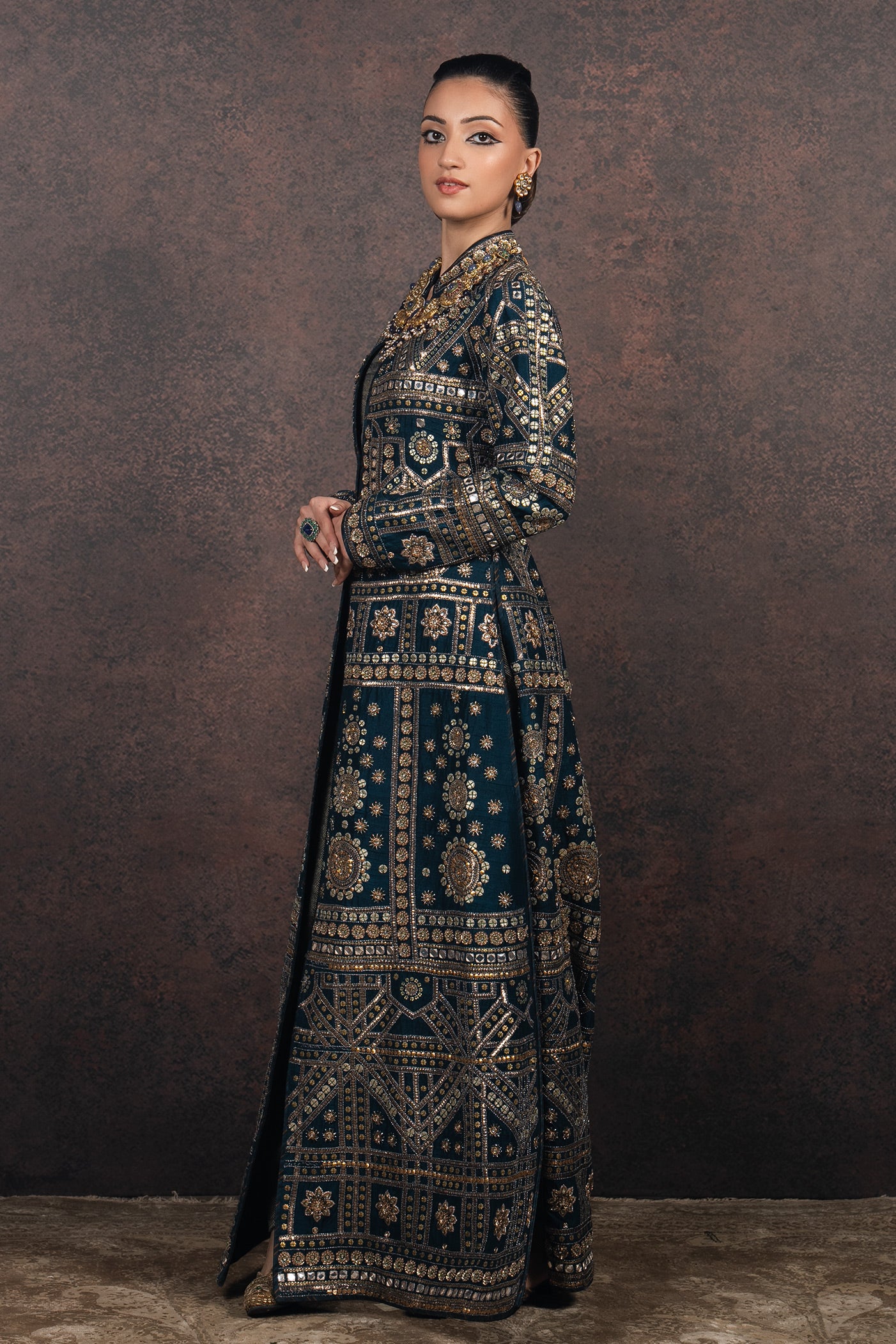 Prussian Blue Jacket Set | MURAQQA