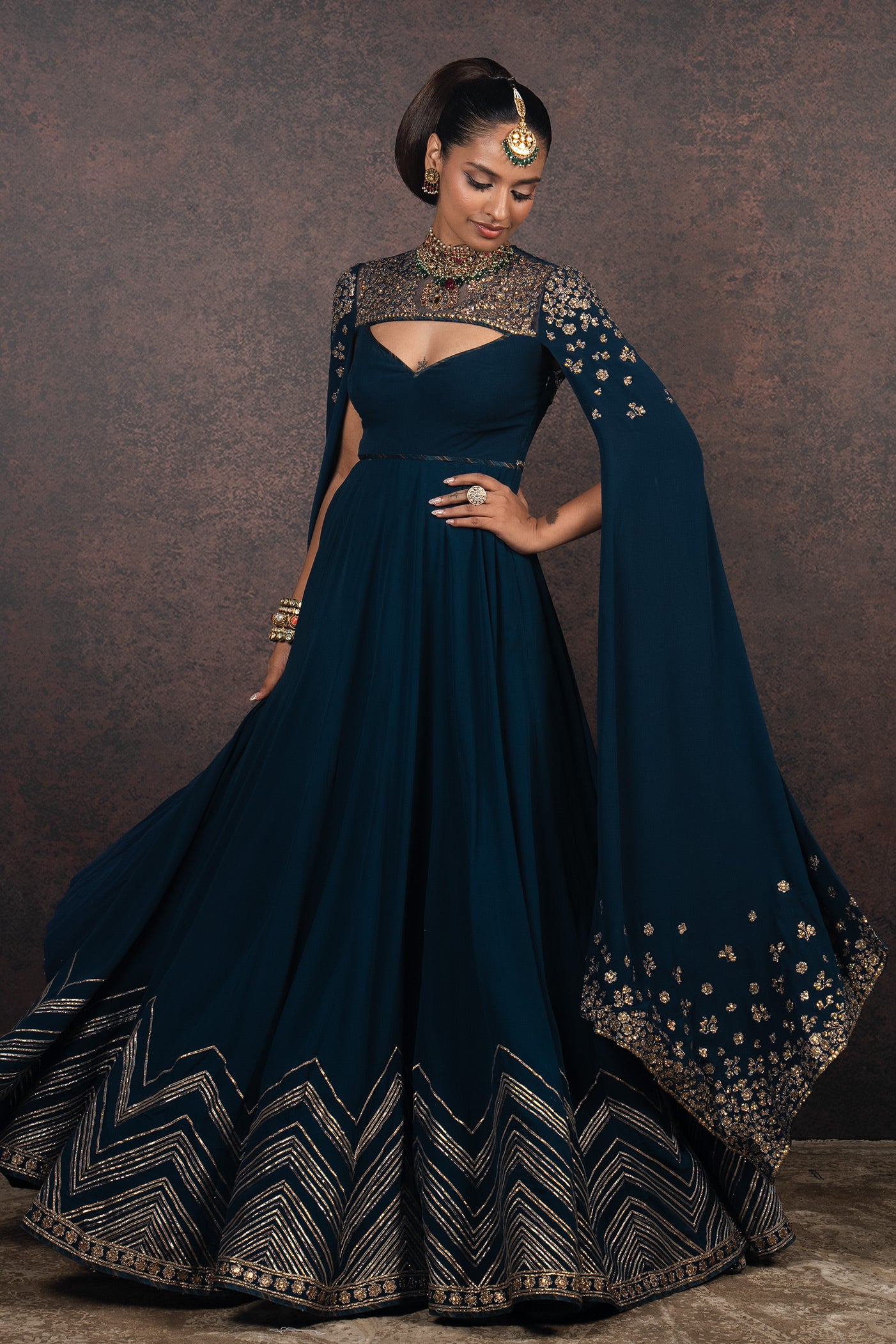 Prussian Blue Tunic Set | MURAQQA