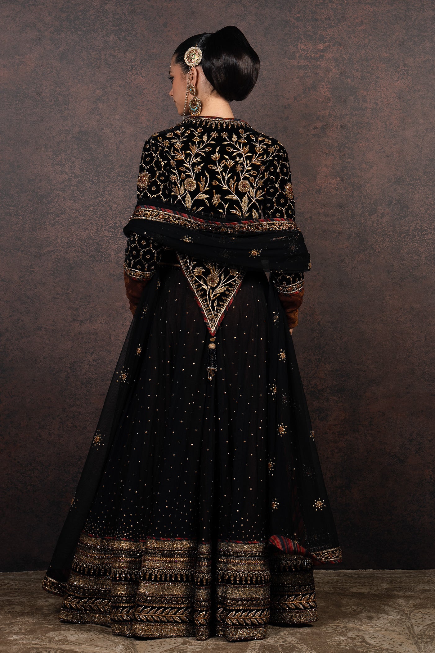Rich Black Anarkali Set | MURAQQA