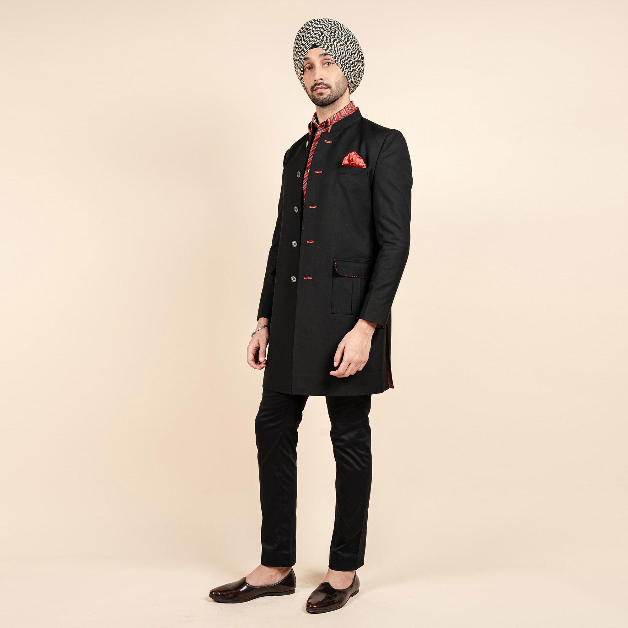 Rich Black Bandhgala | CHAR