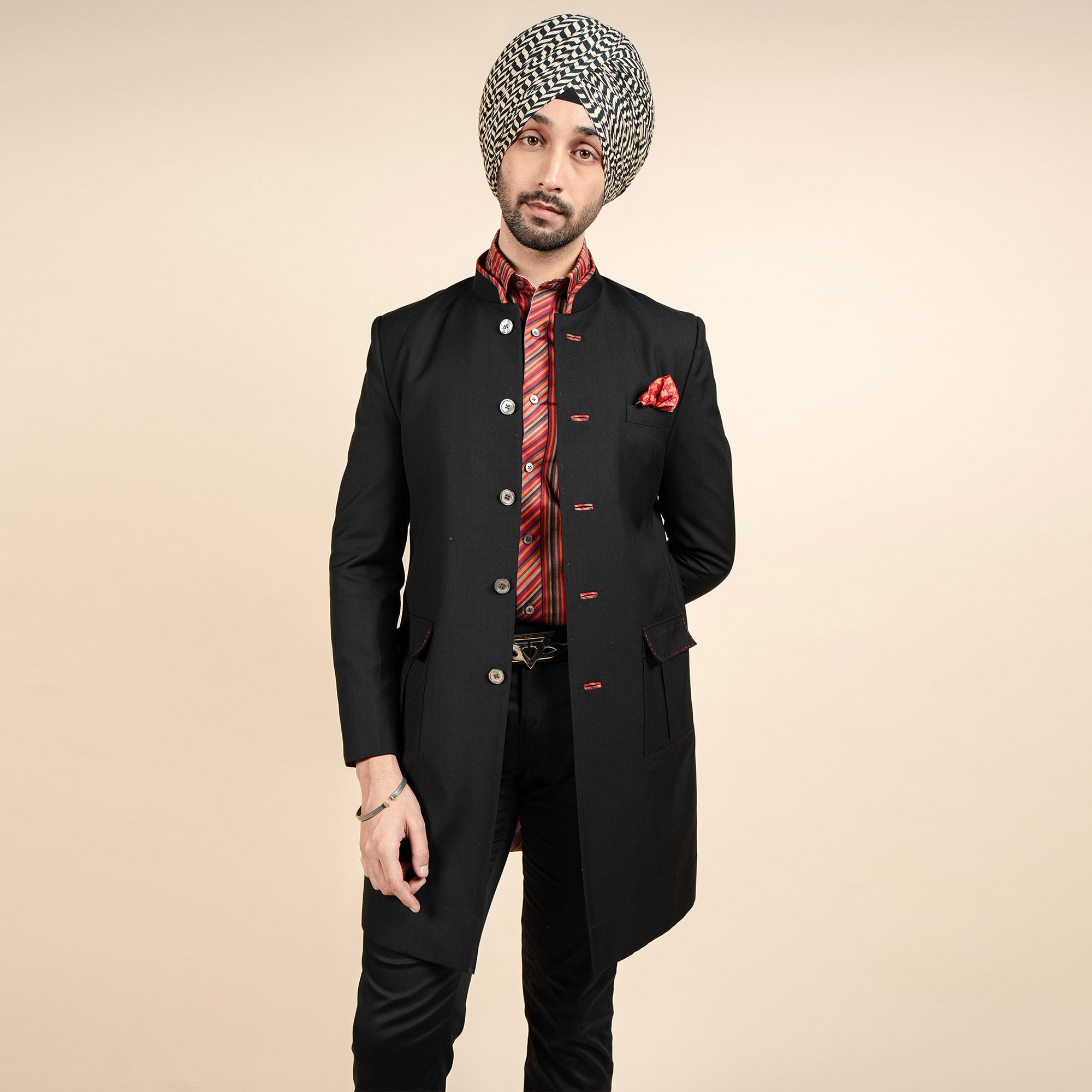 Rich Black Bandhgala | CHAR