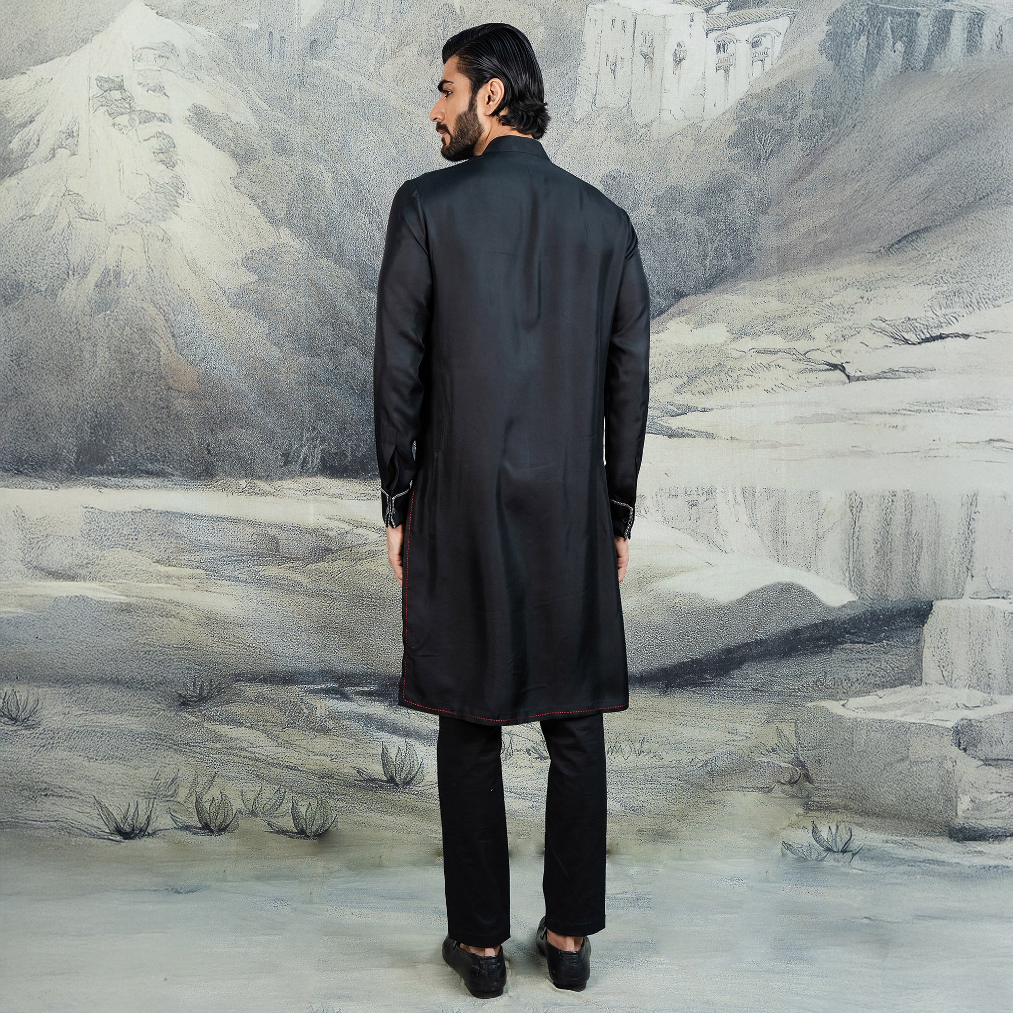 Rich Black Kurta | CHAR