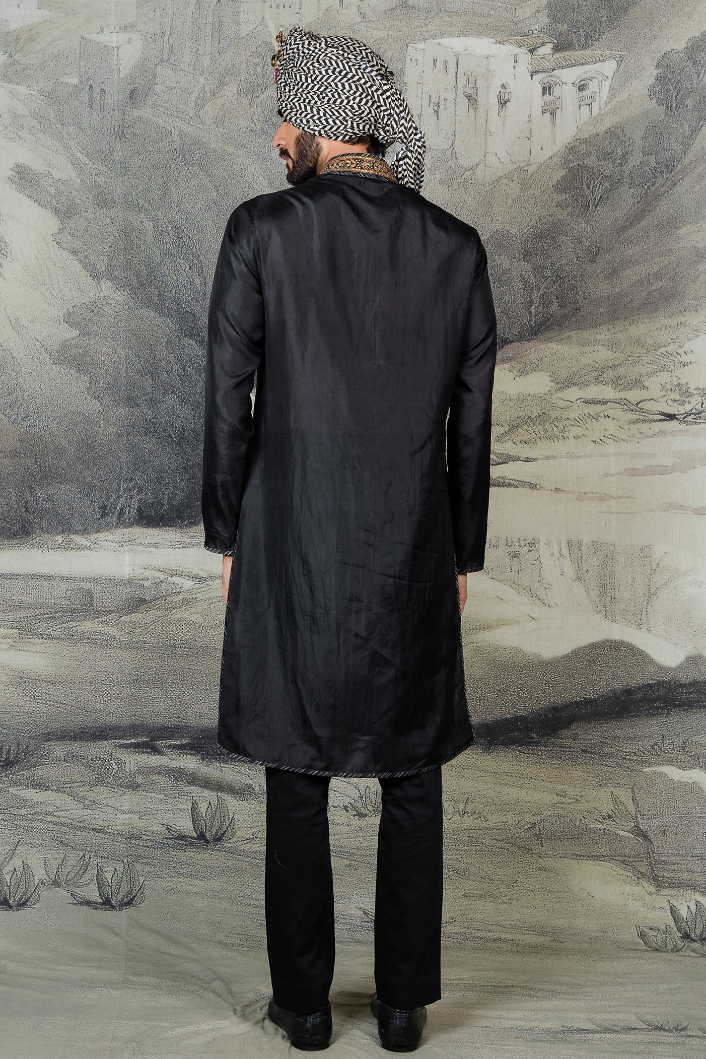 Rich Black Kurta Set | BARODA