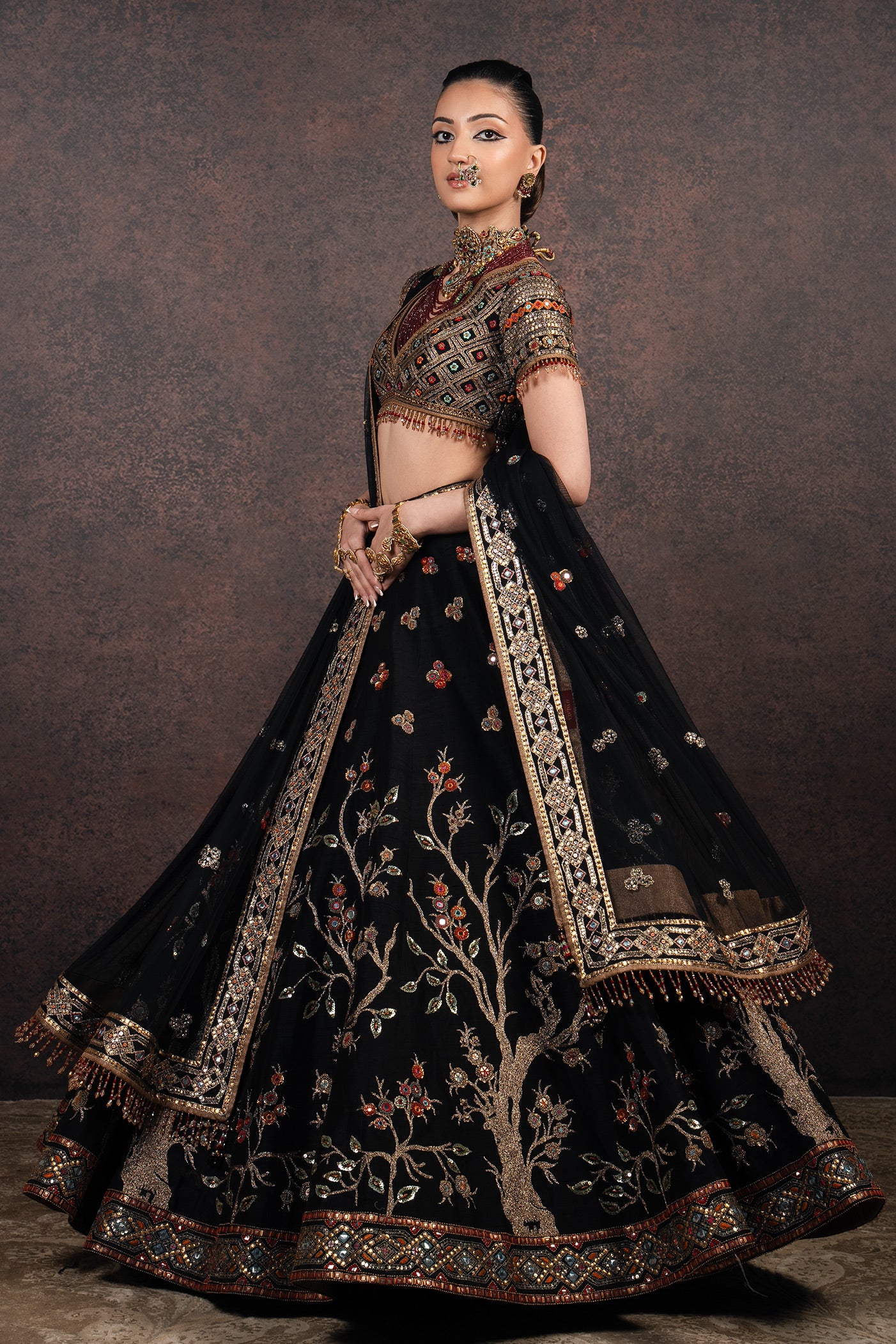 Rich Black Lehenga Set | MURAQQA