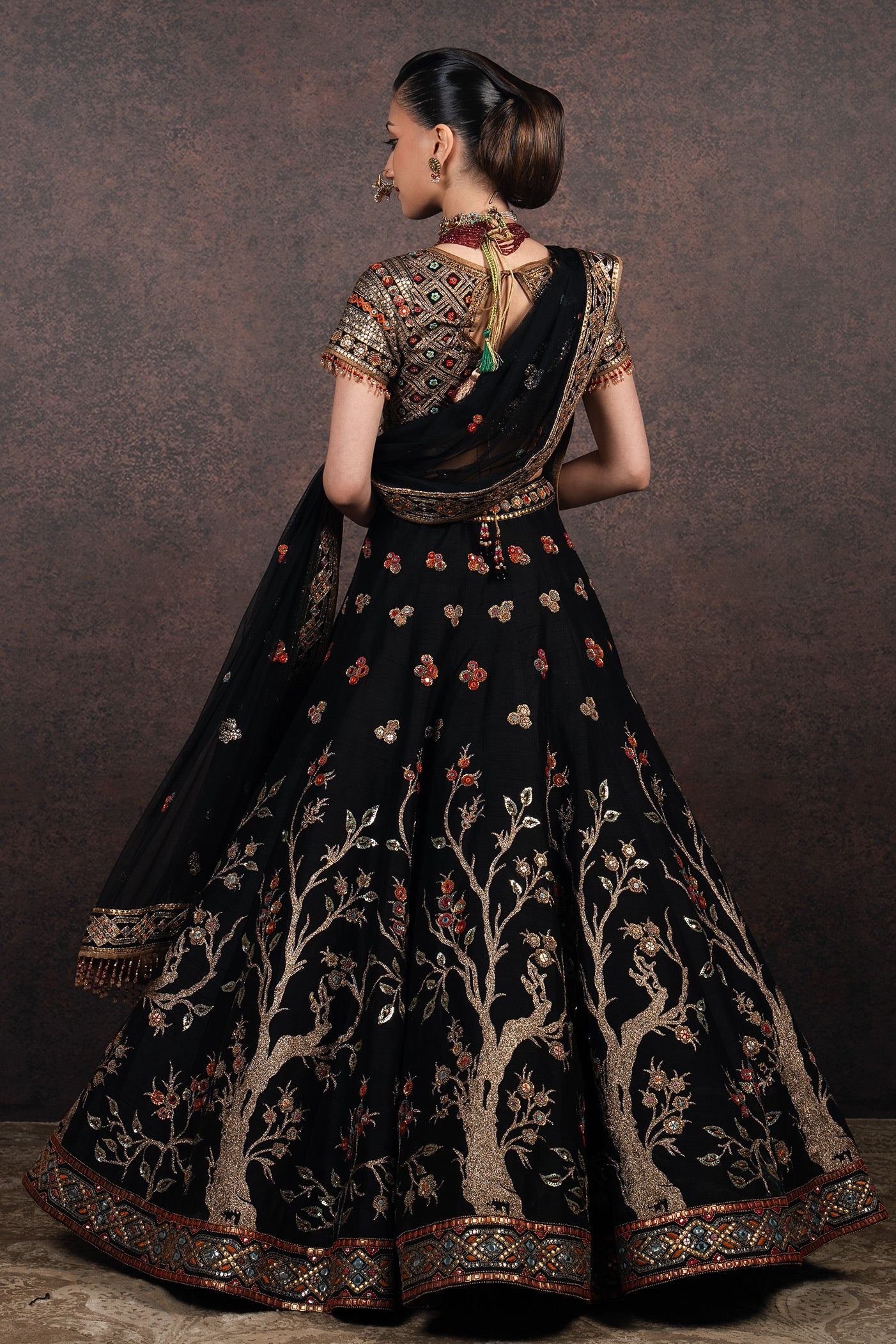 Rich Black Lehenga Set | MURAQQA