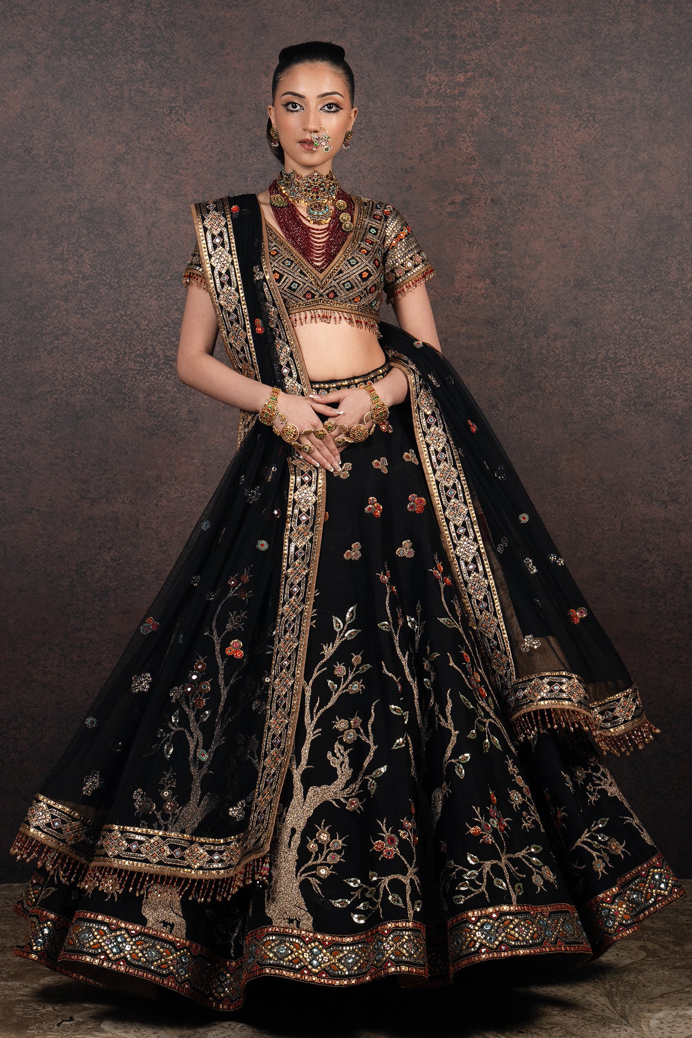 Rich Black Lehenga Set | MURAQQA