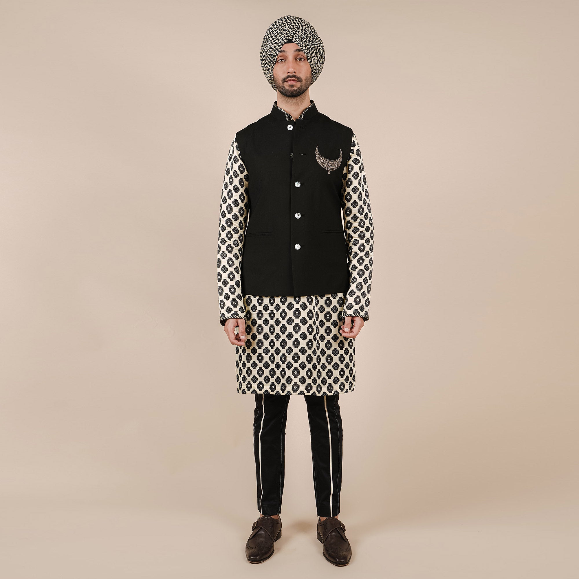 Rich Black Nehru Jacket | CHAR