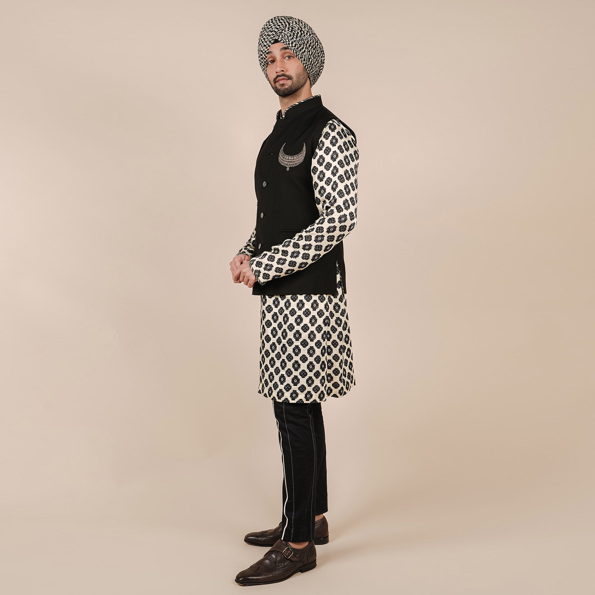 Rich Black Nehru Jacket | CHAR