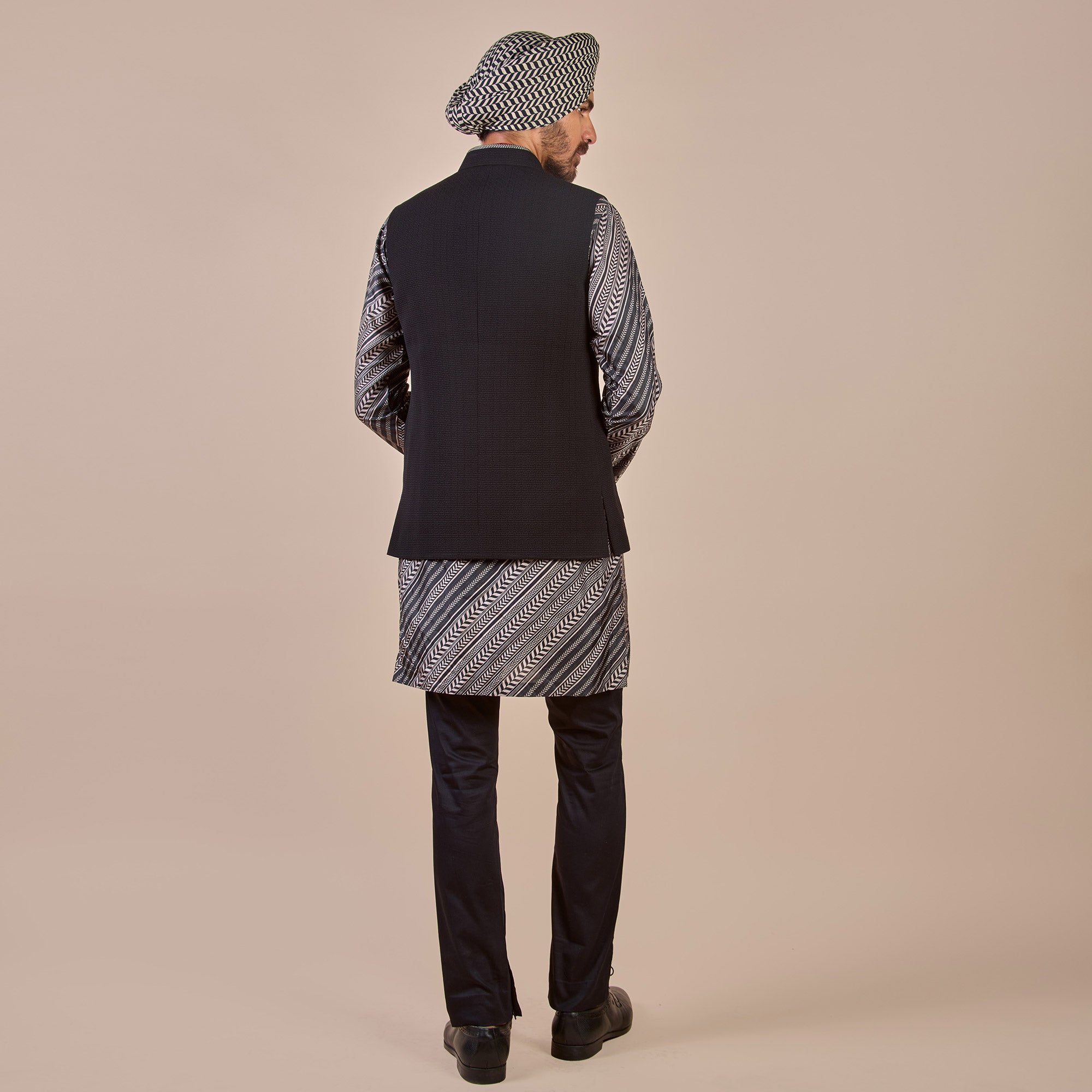 Rich Black Nehru Jacket | CHHĒ