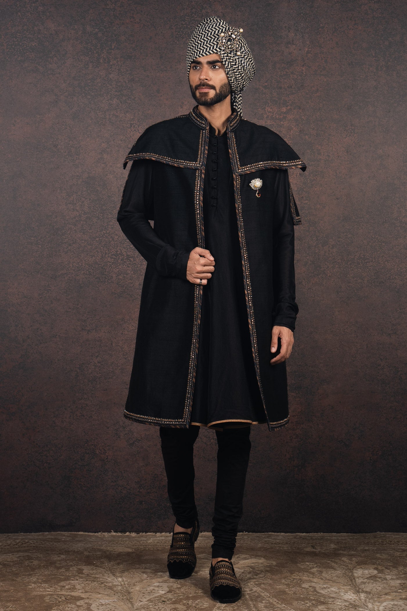 Rich Black Sherwani Set | MURAQQA