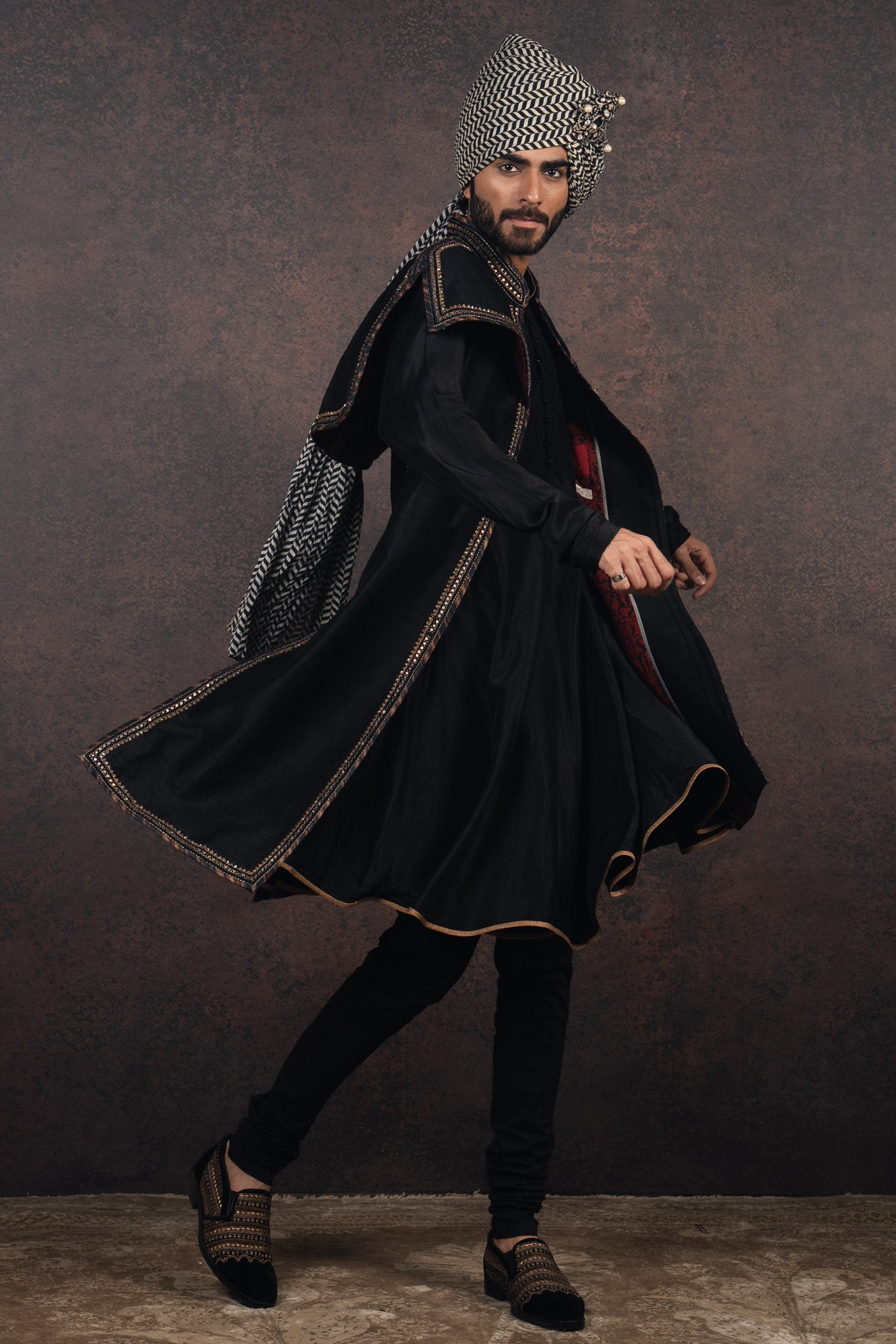 Rich Black Sherwani Set | MURAQQA
