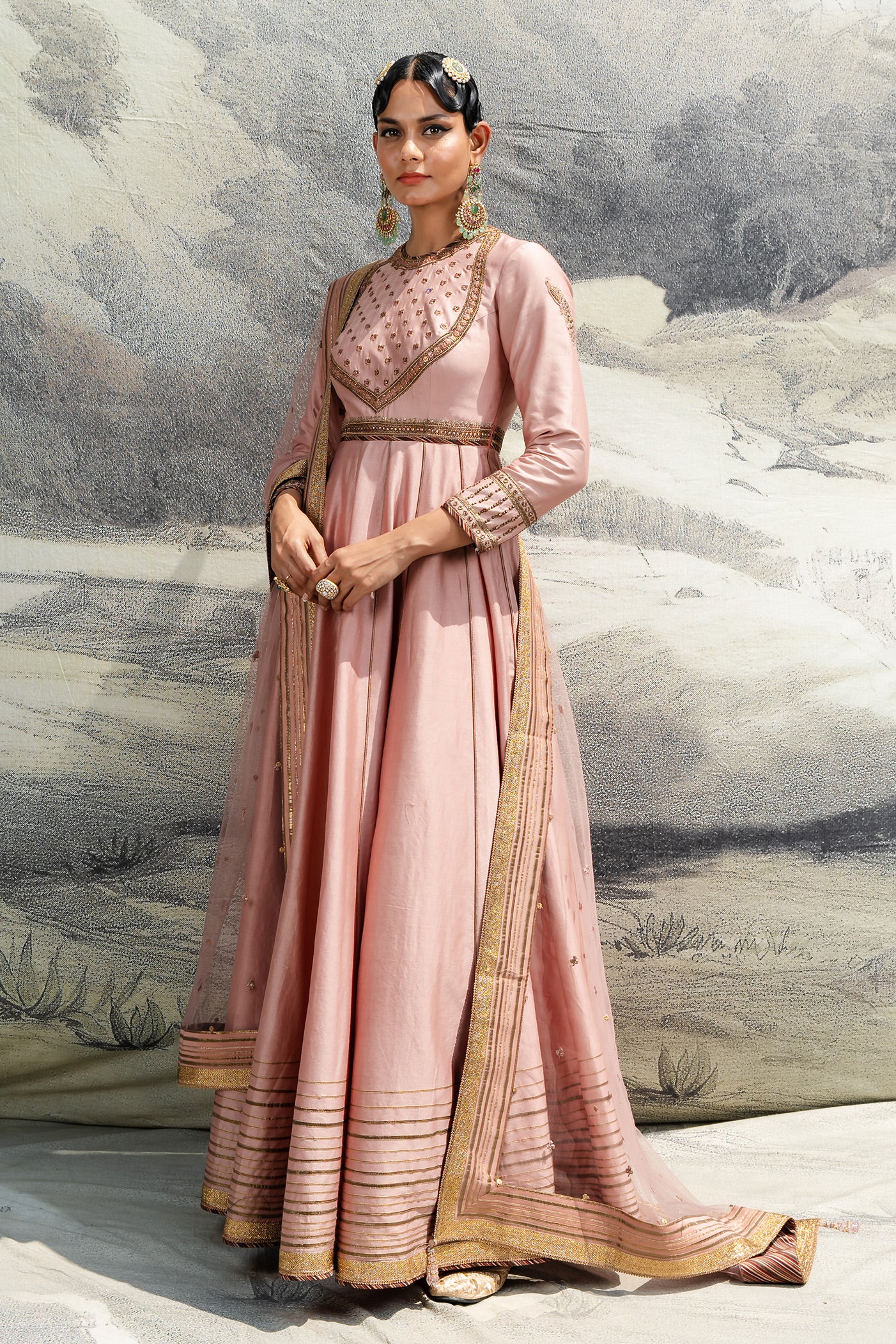 Rose Pink Anarkali Set | BARODA