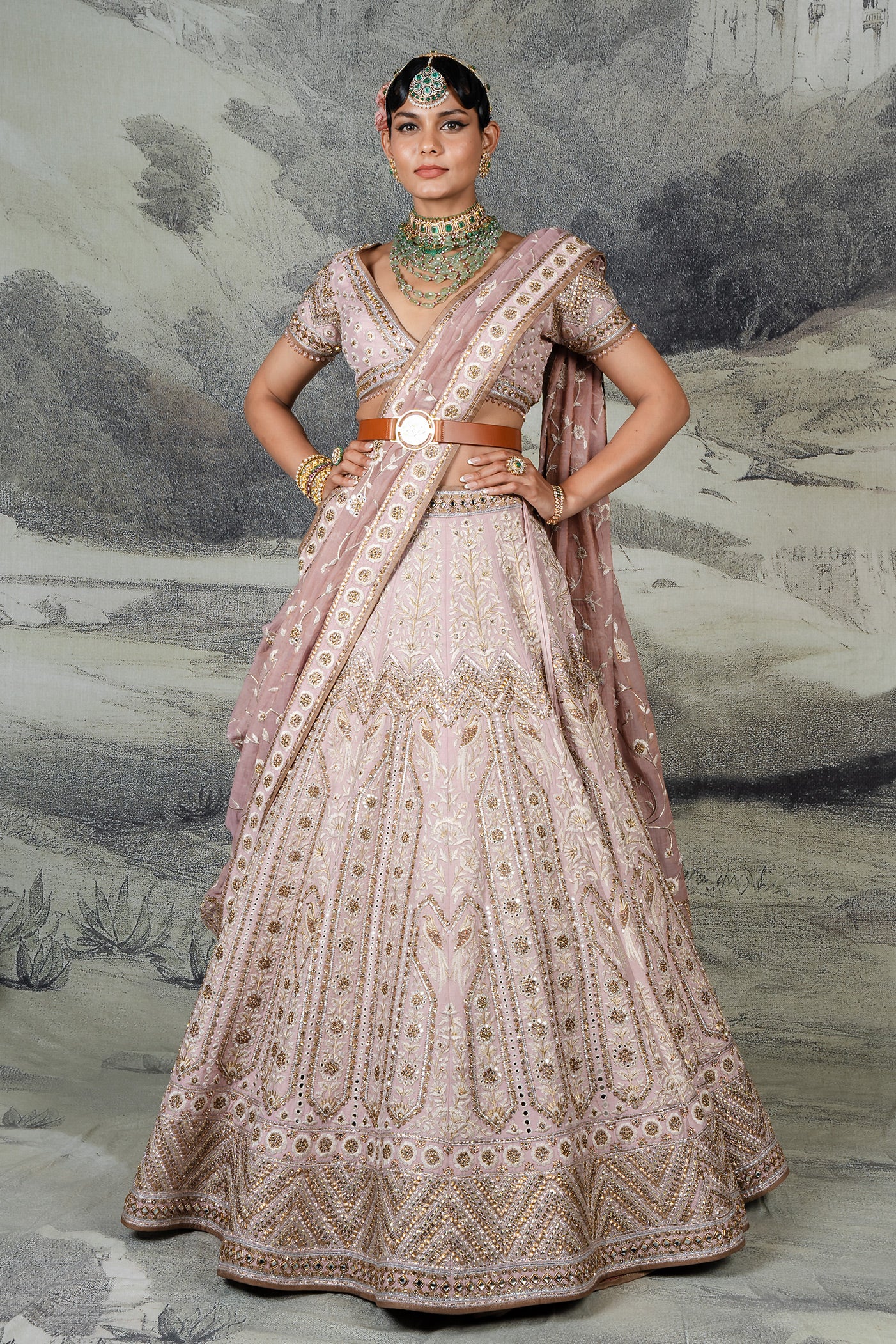 Rose Pink Lehenga Set | BARODA