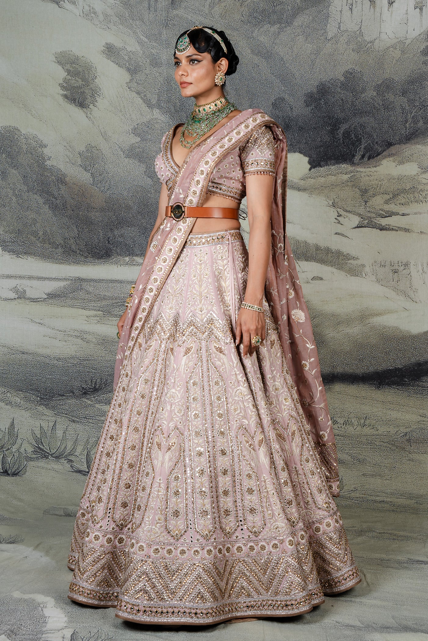 Rose Pink Lehenga Set | BARODA