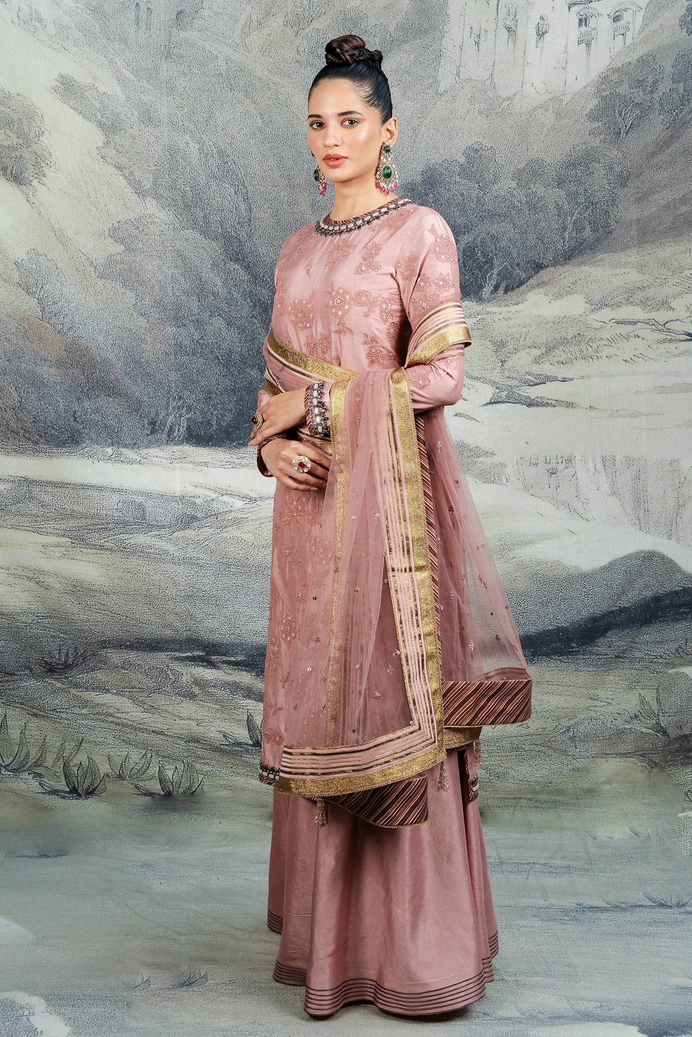 Rose Pink Tunic Set | BARODA