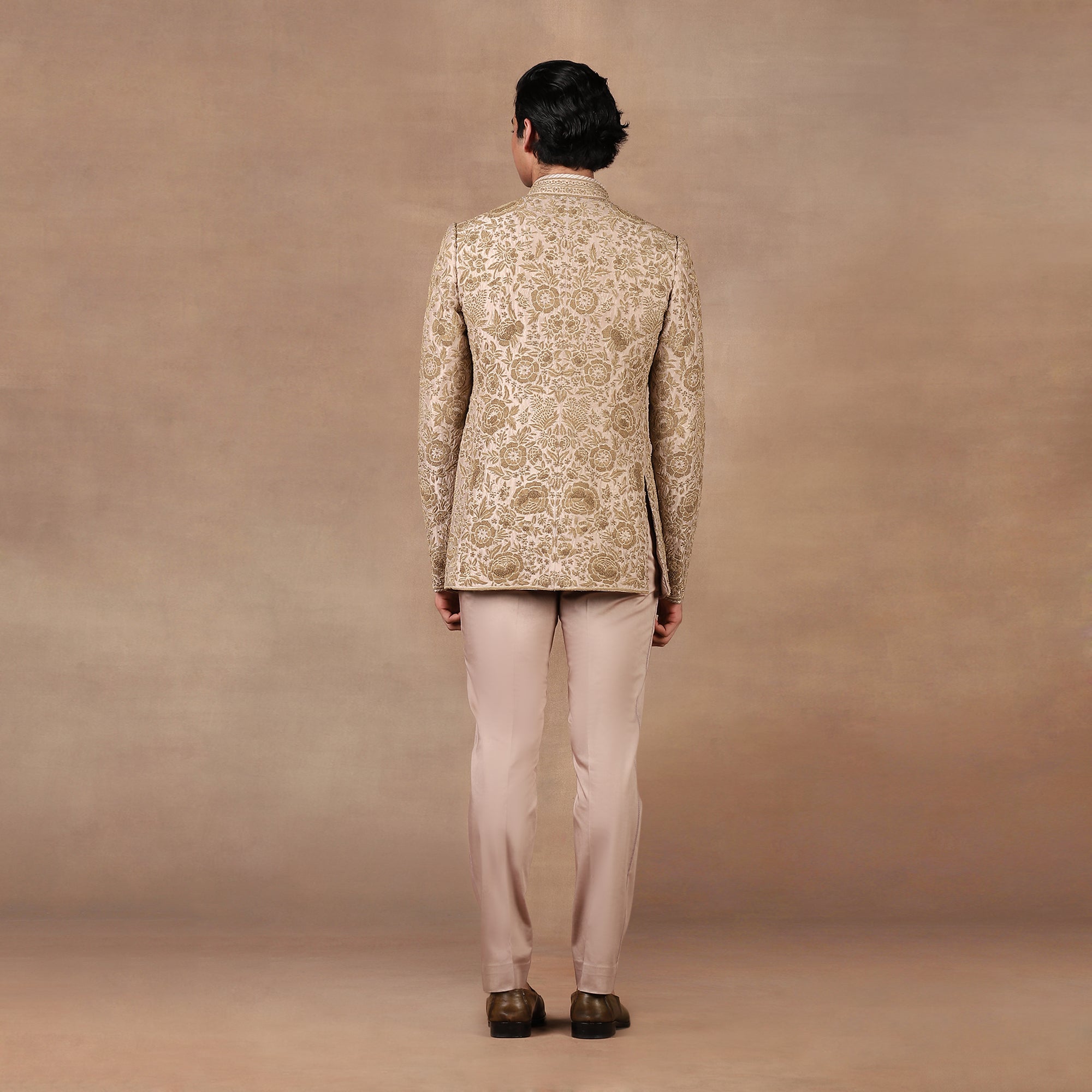 Rose Taupe Bandhgala Set | MURAQQA