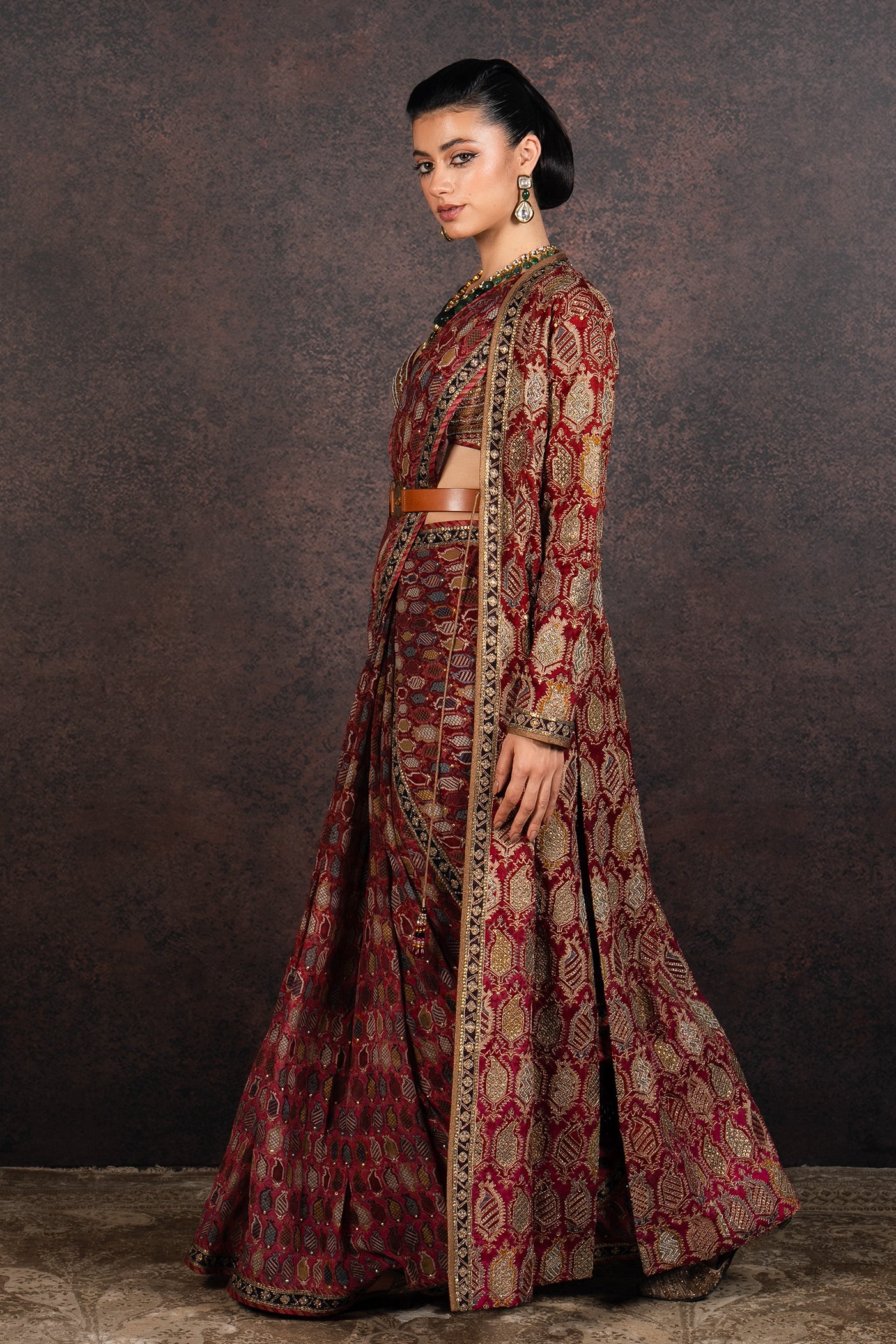 Ruby - Fuschia Ombre Jacket Set | MURAQQA