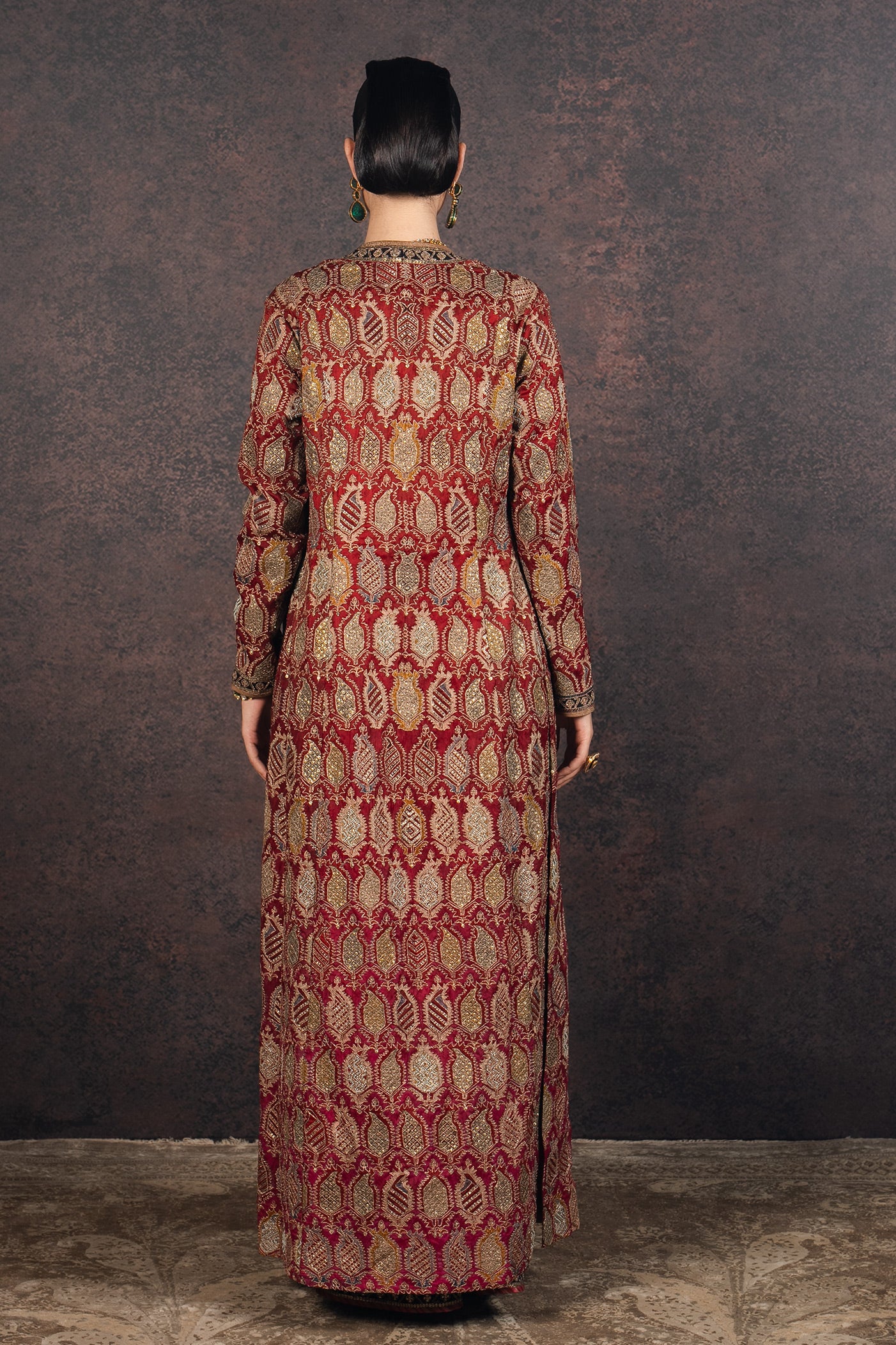 Ruby - Fuschia Ombre Jacket Set | MURAQQA