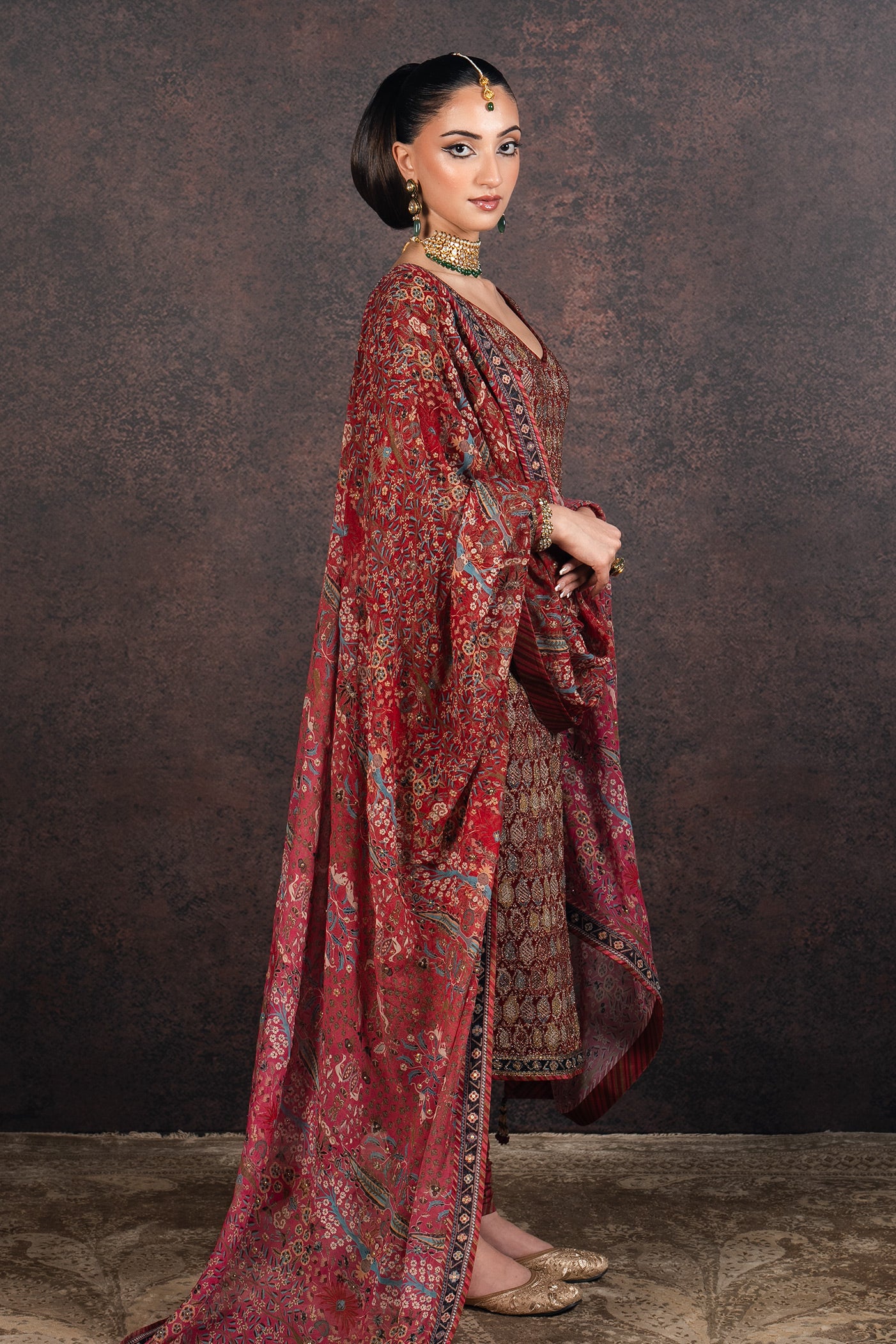 Ruby - Fuschia Ombre Tunic Set | MURAQQA