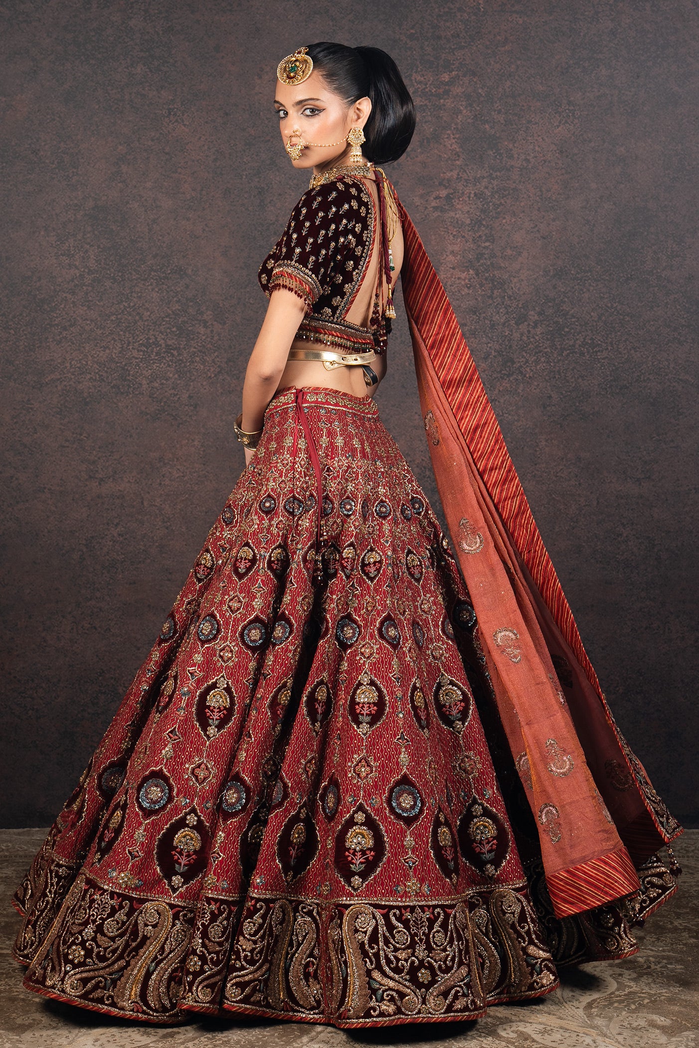 Ruby Red Lehenga Set | MURAQQA