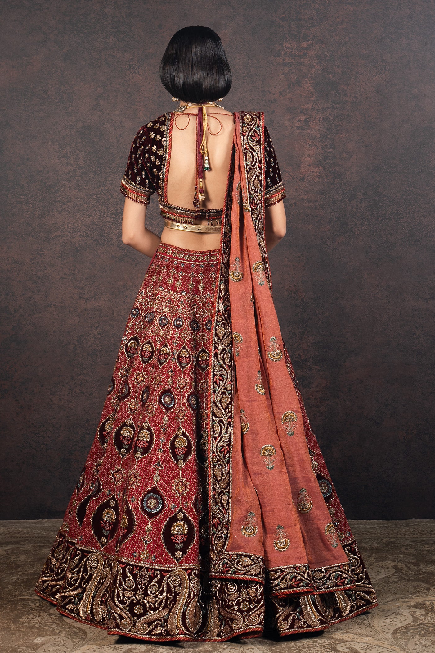 Ruby Red Lehenga Set | MURAQQA