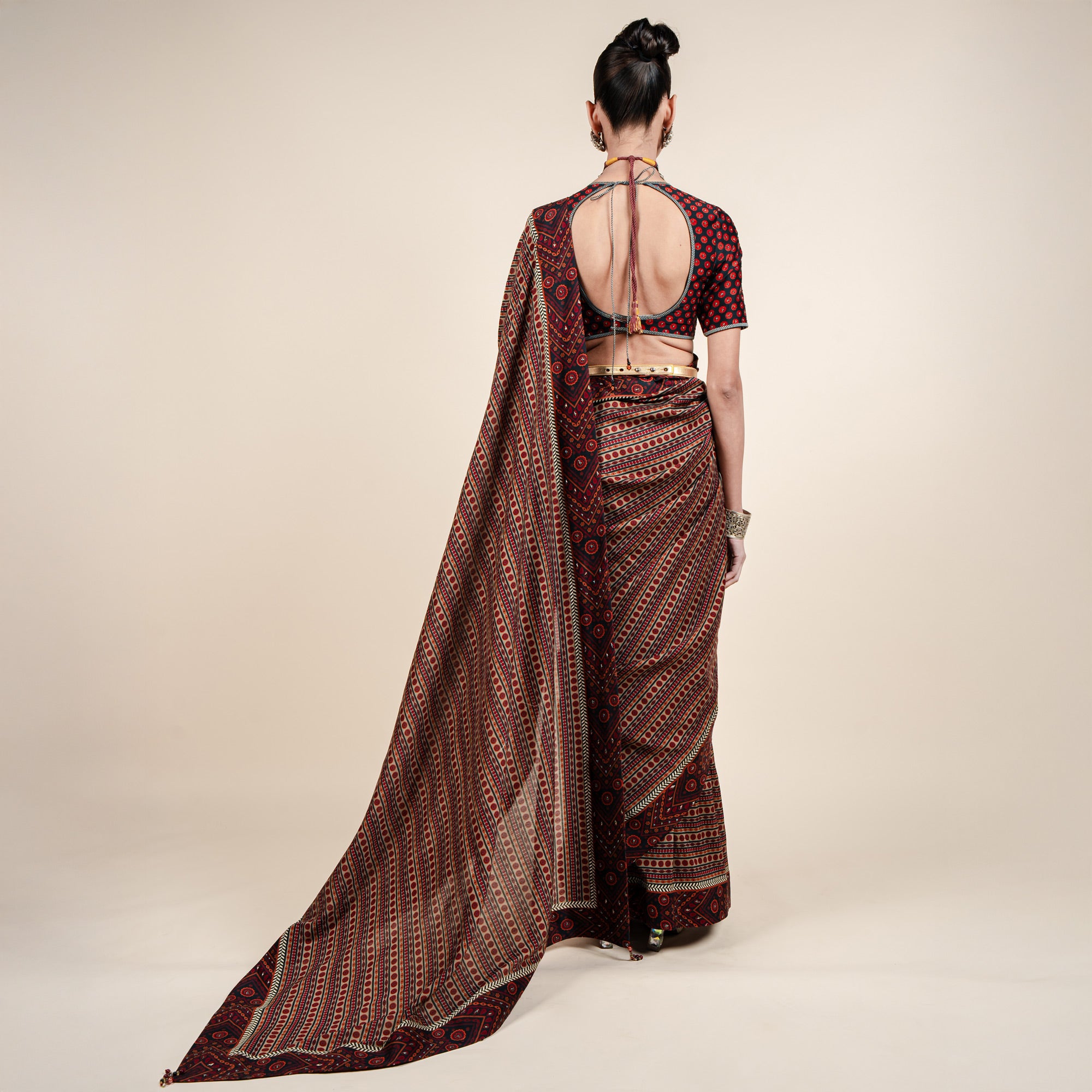 Ruby Red Saree Set | CHAR