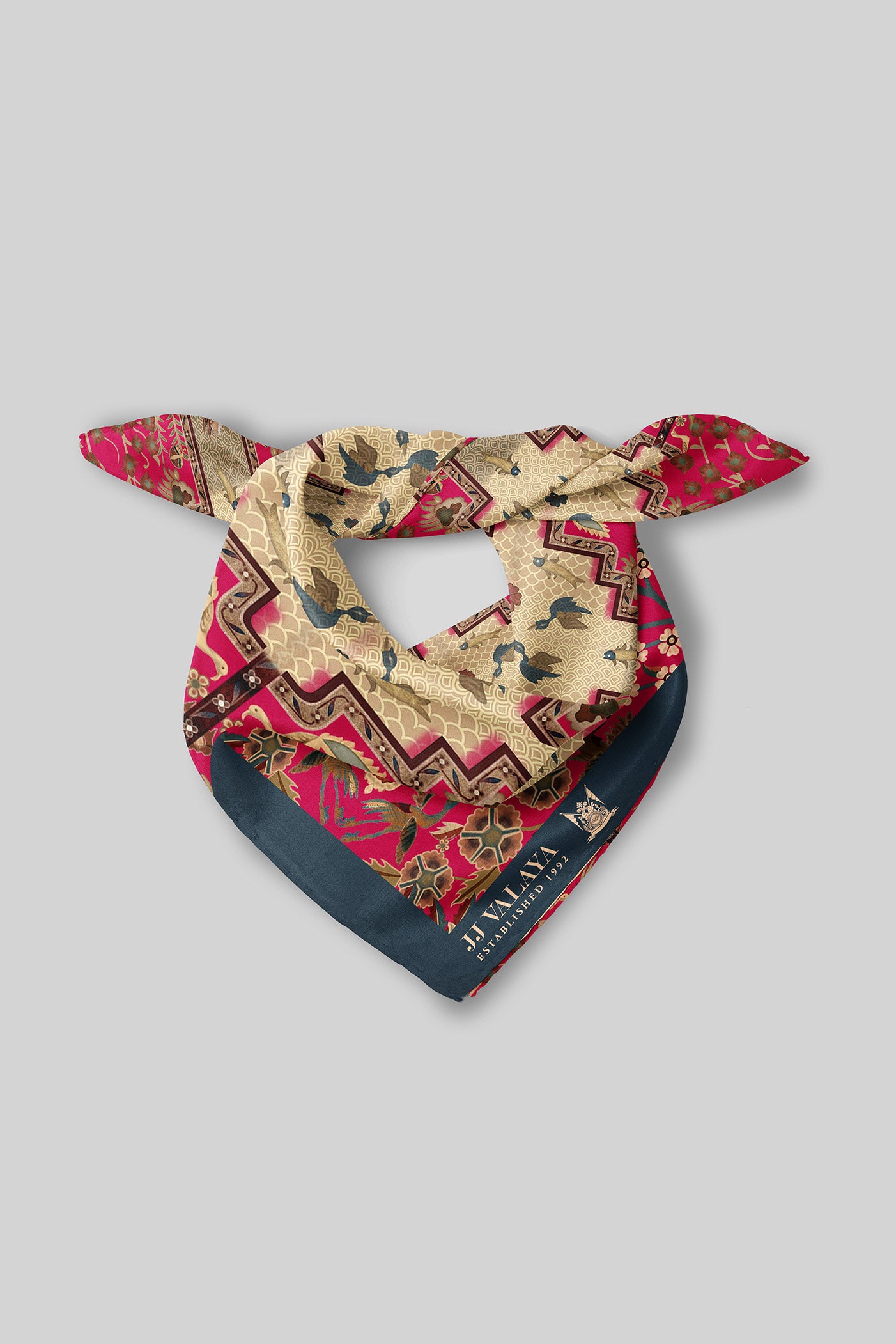 Fuchsia Pink Printed Scarf