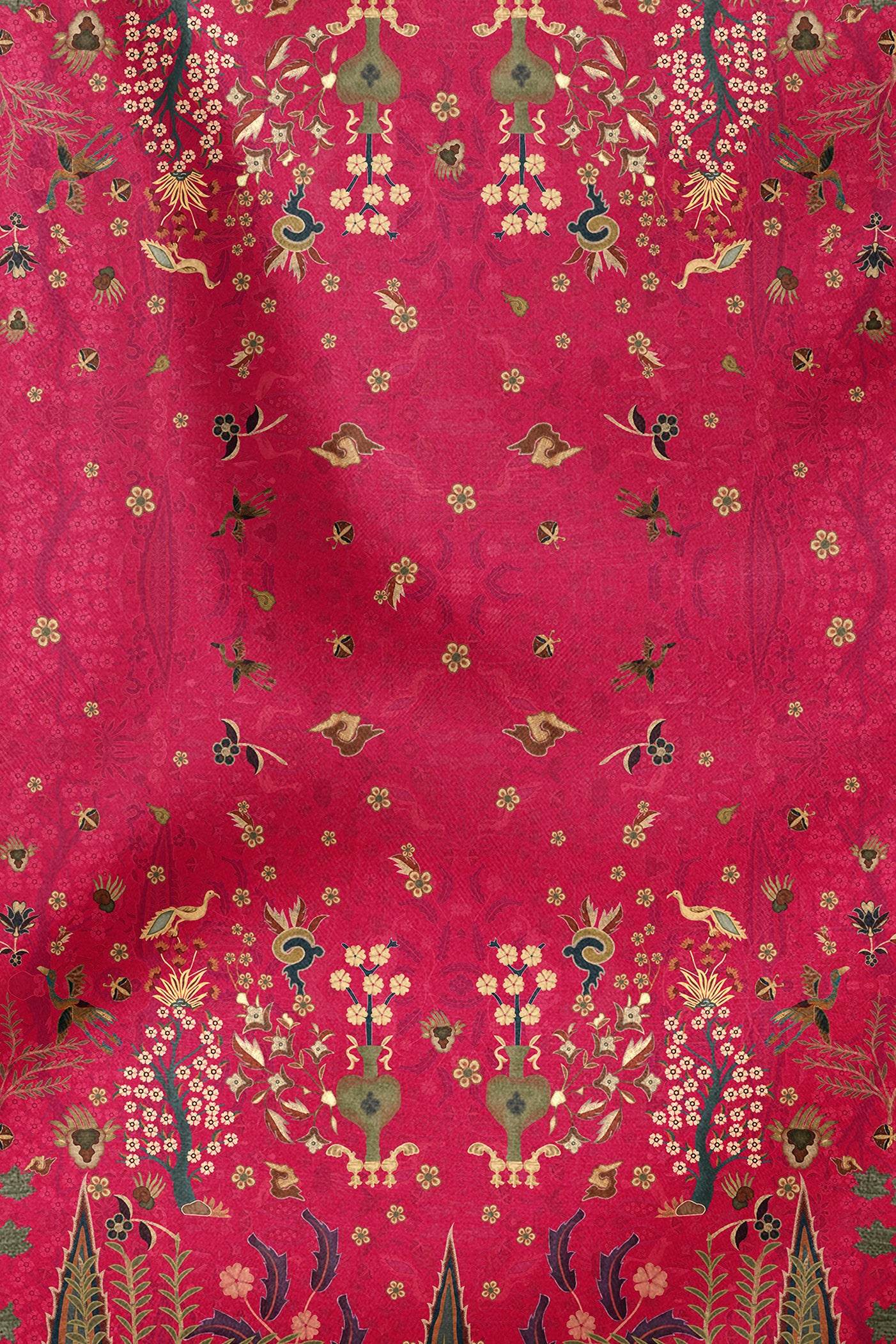 Magenta Pink Printed Scarf