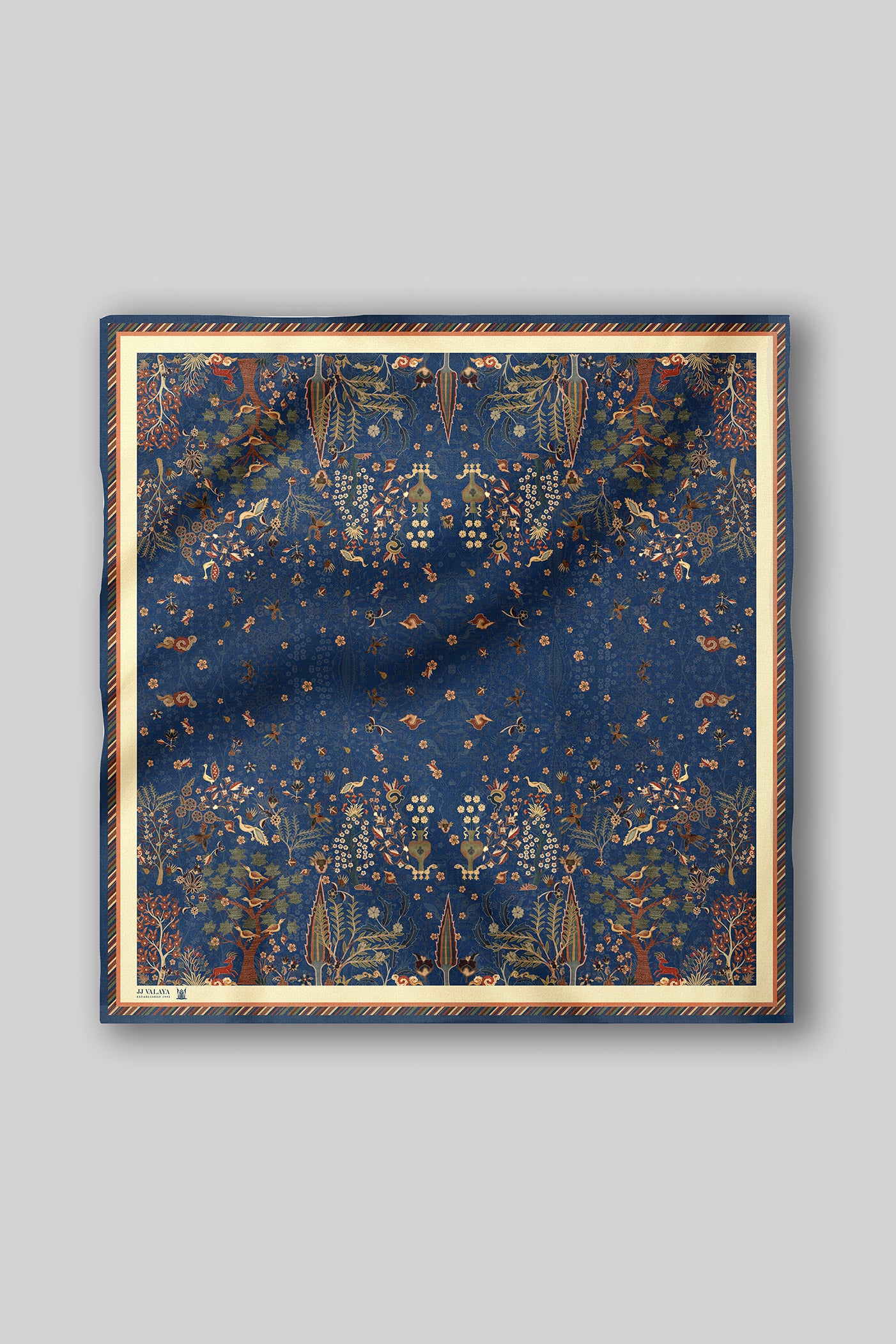 Prussian Blue Printed Scarf