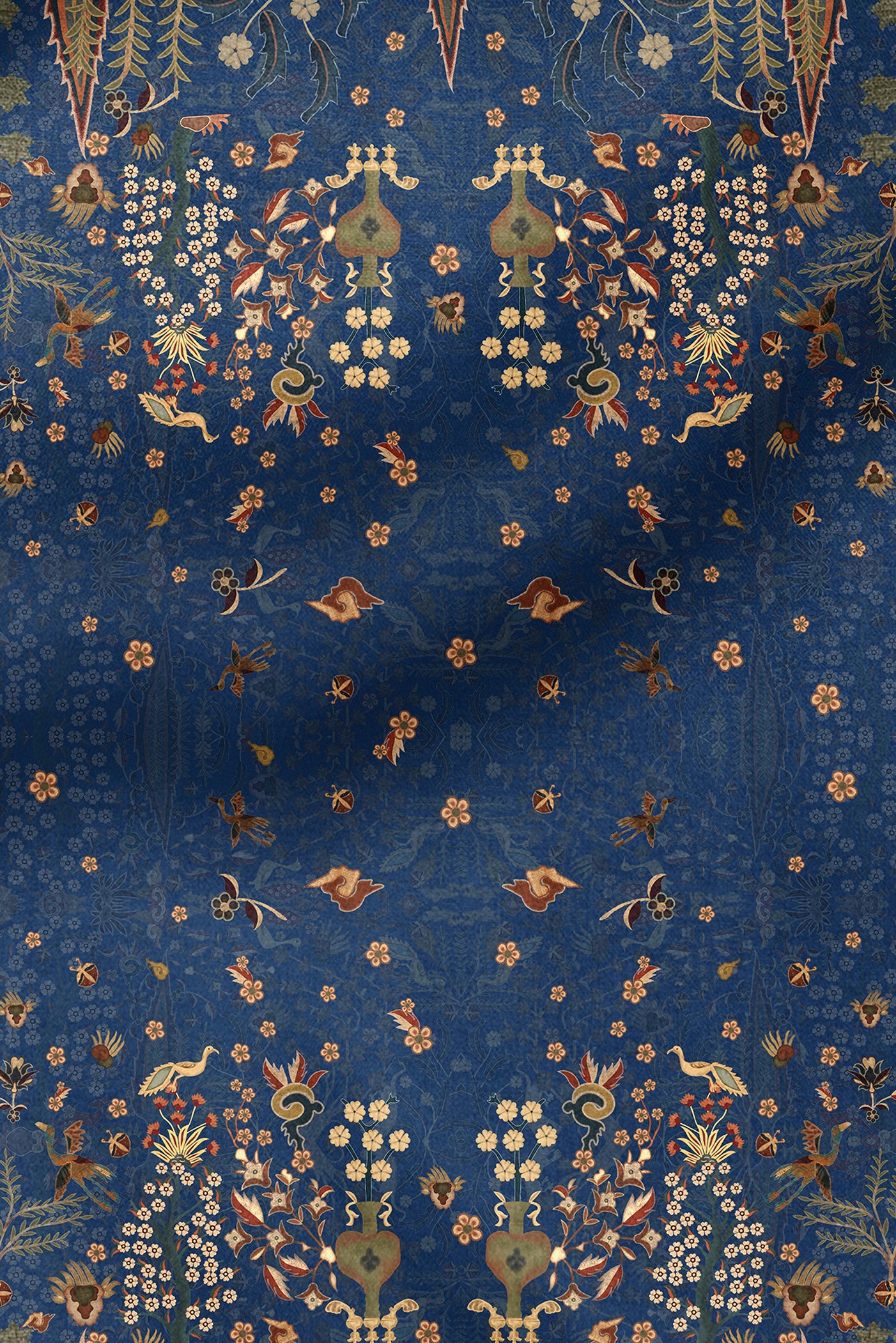 Prussian Blue Printed Scarf