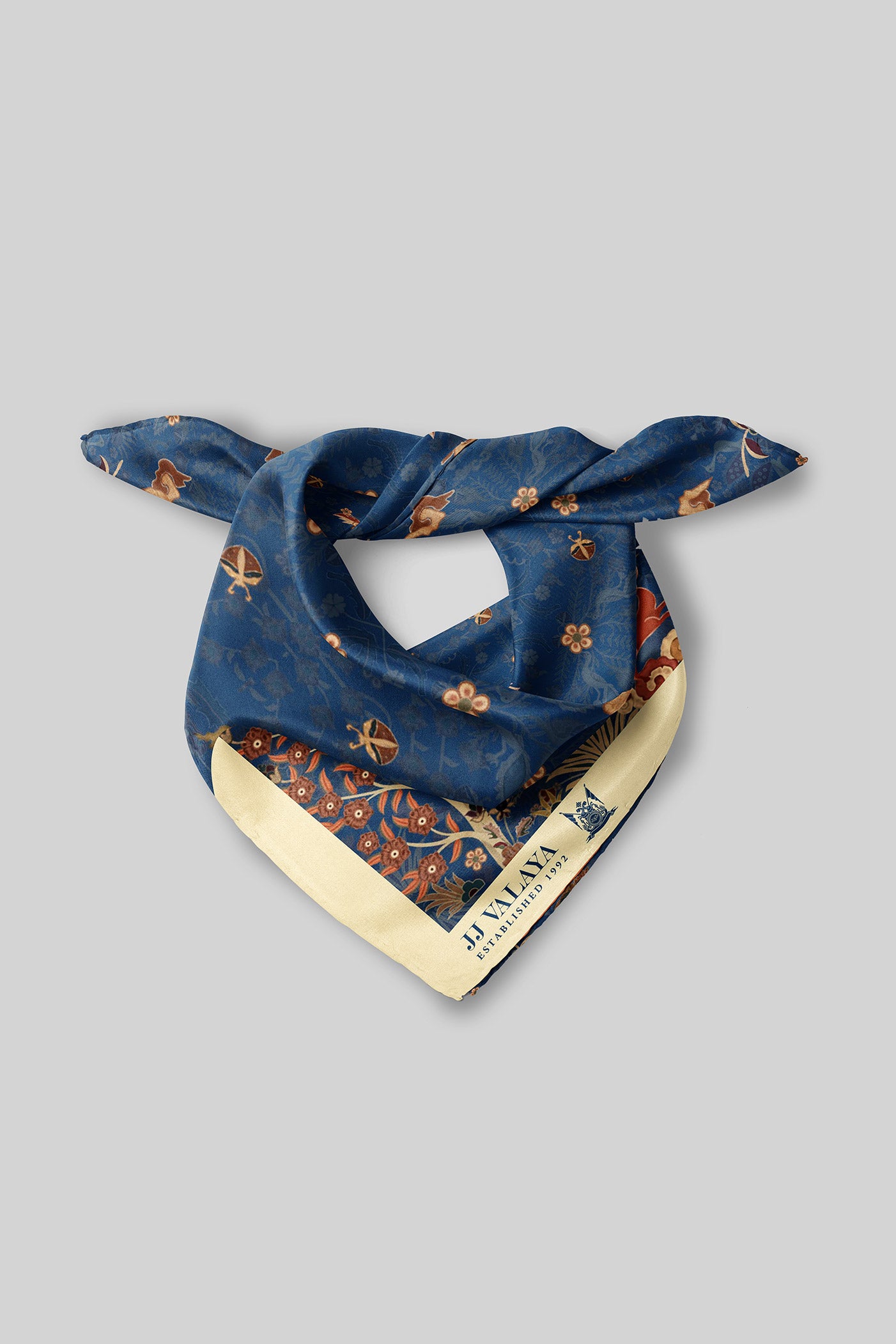 Prussian Blue Printed Scarf