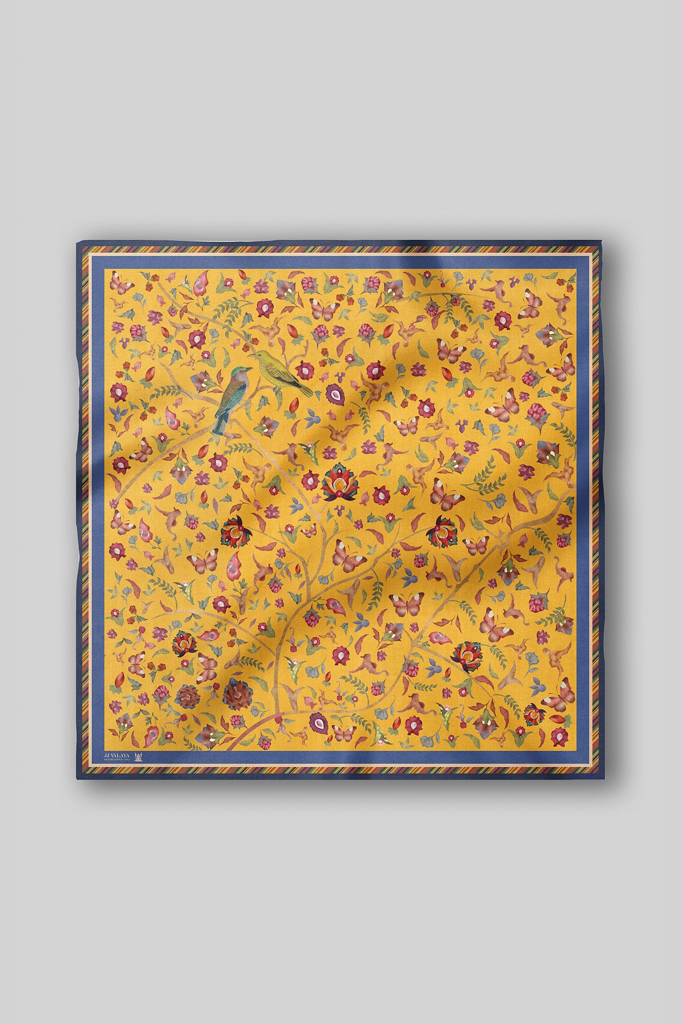 Ochre Yellow Printed Scarf