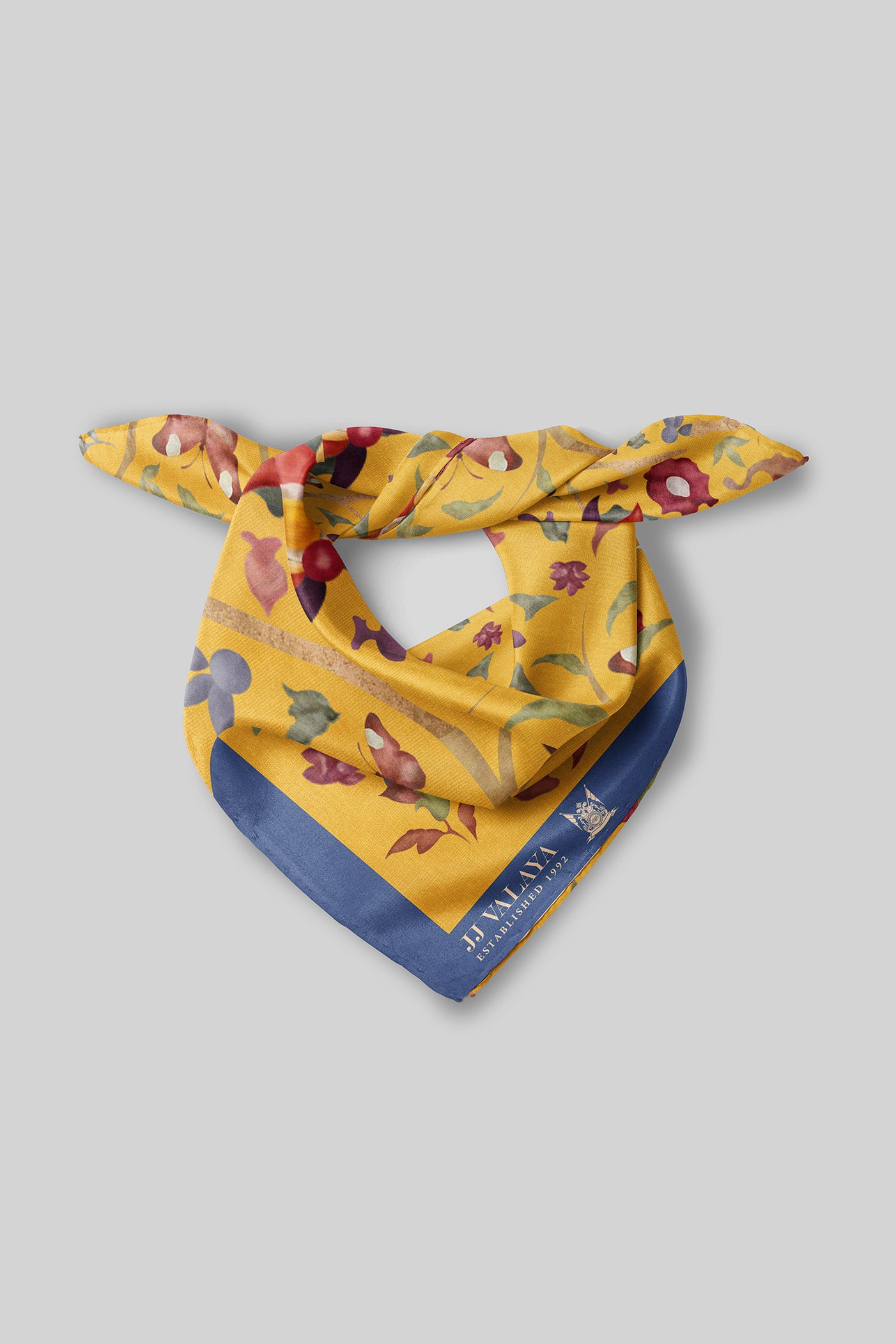 Ochre Yellow Printed Scarf