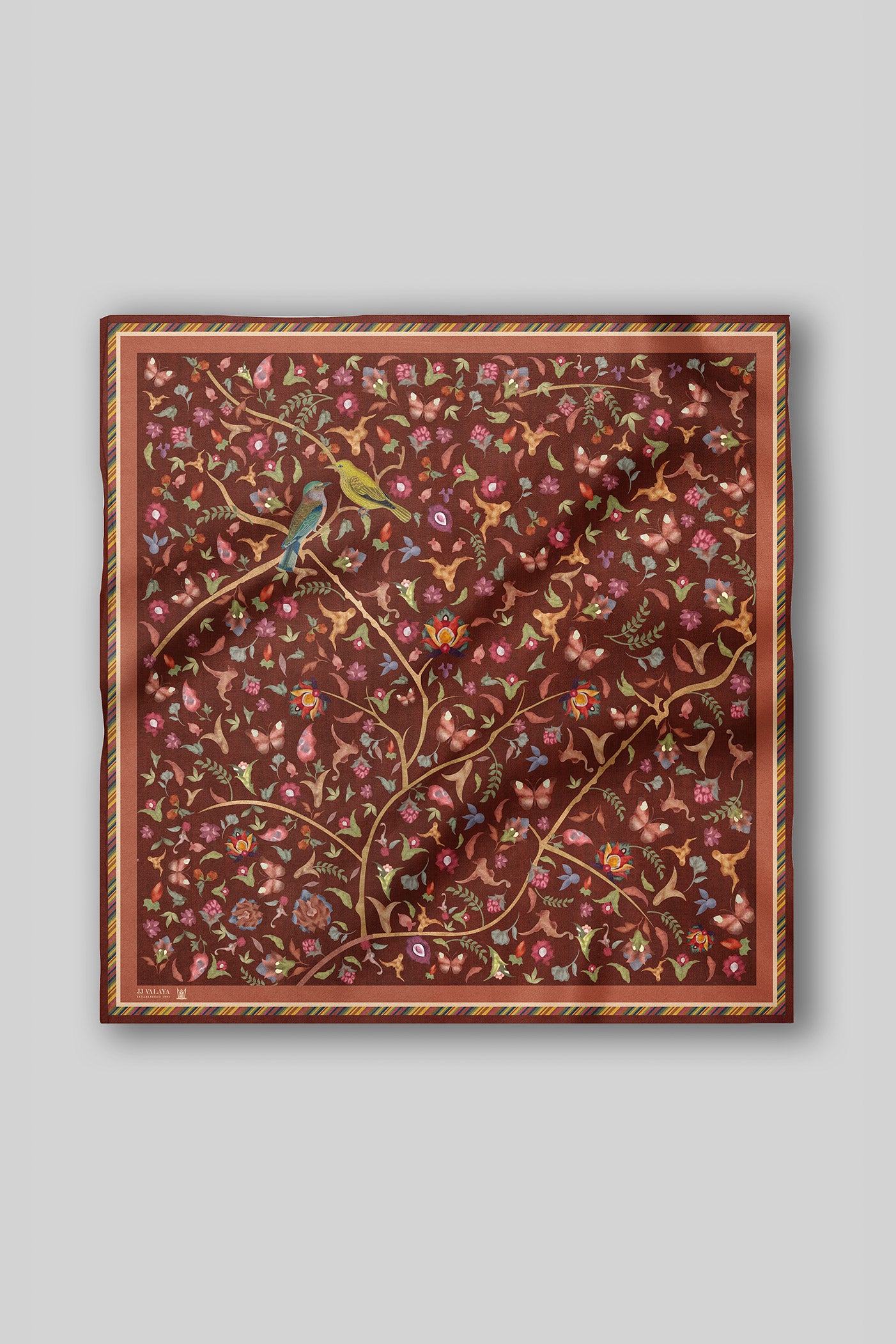 Umber Brown Printed Scarf