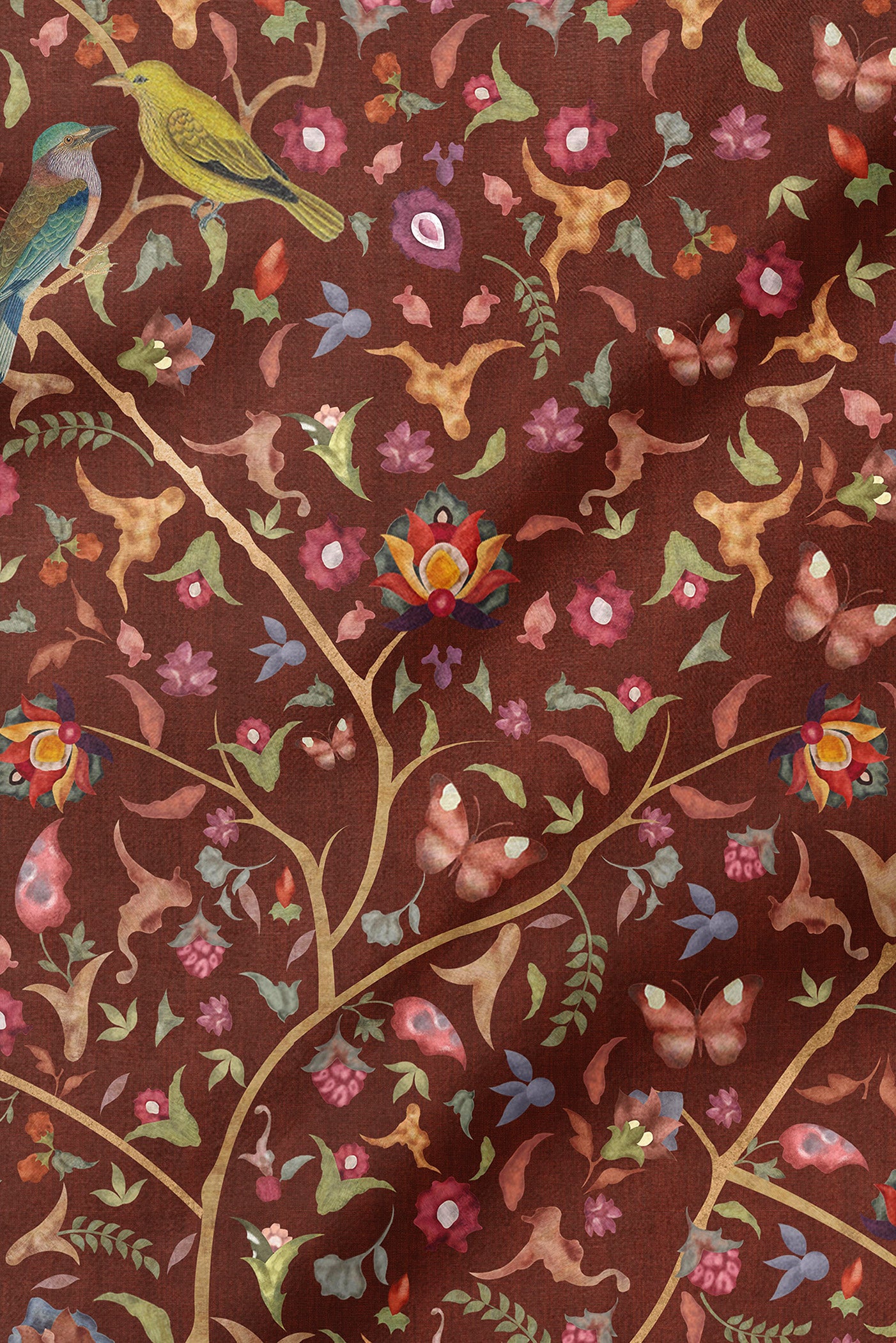 Umber Brown Printed Scarf