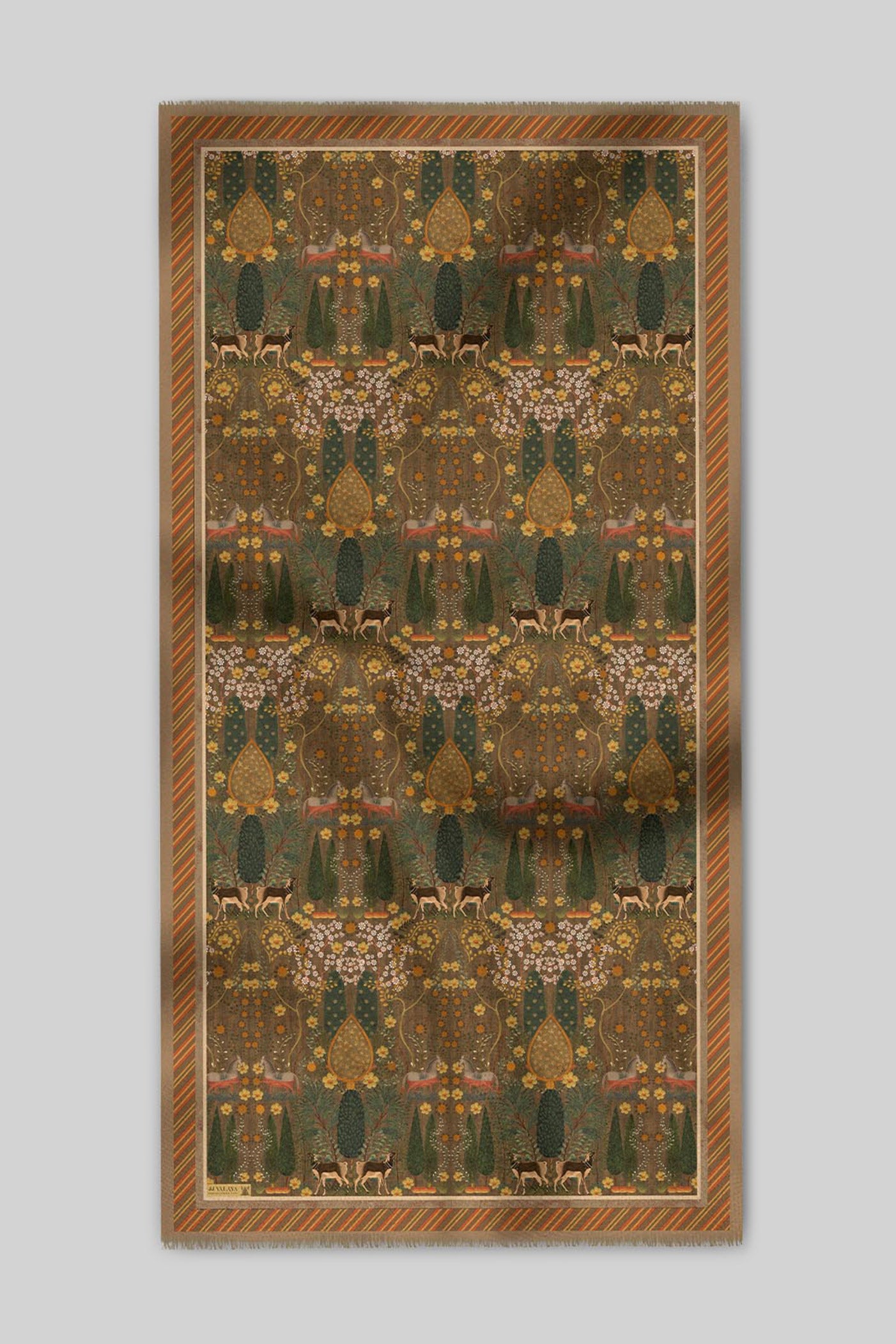 Olive Brown Cashmere Shawl